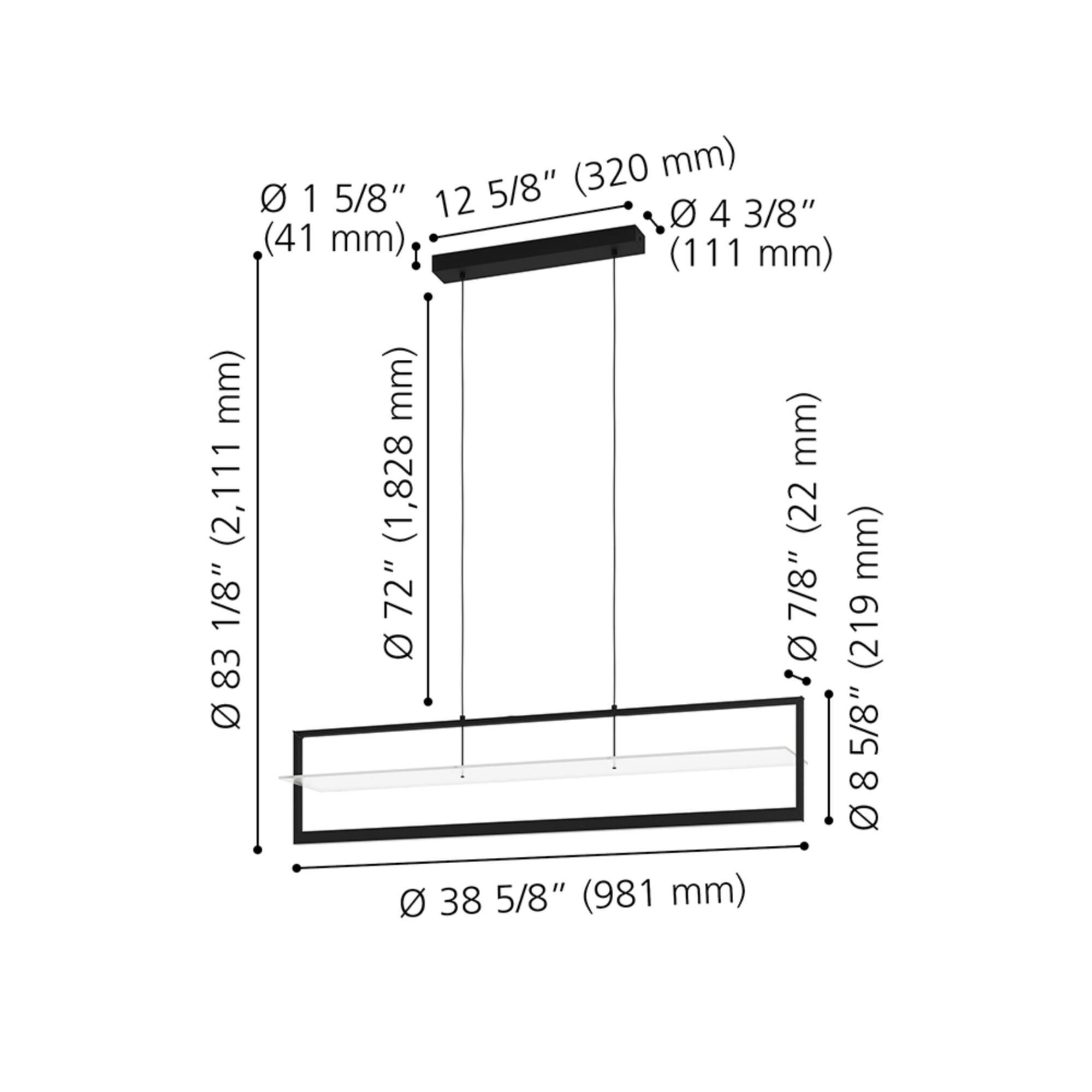 Eglo Lighting Farneta 38 Inch LED Linear Suspension Light