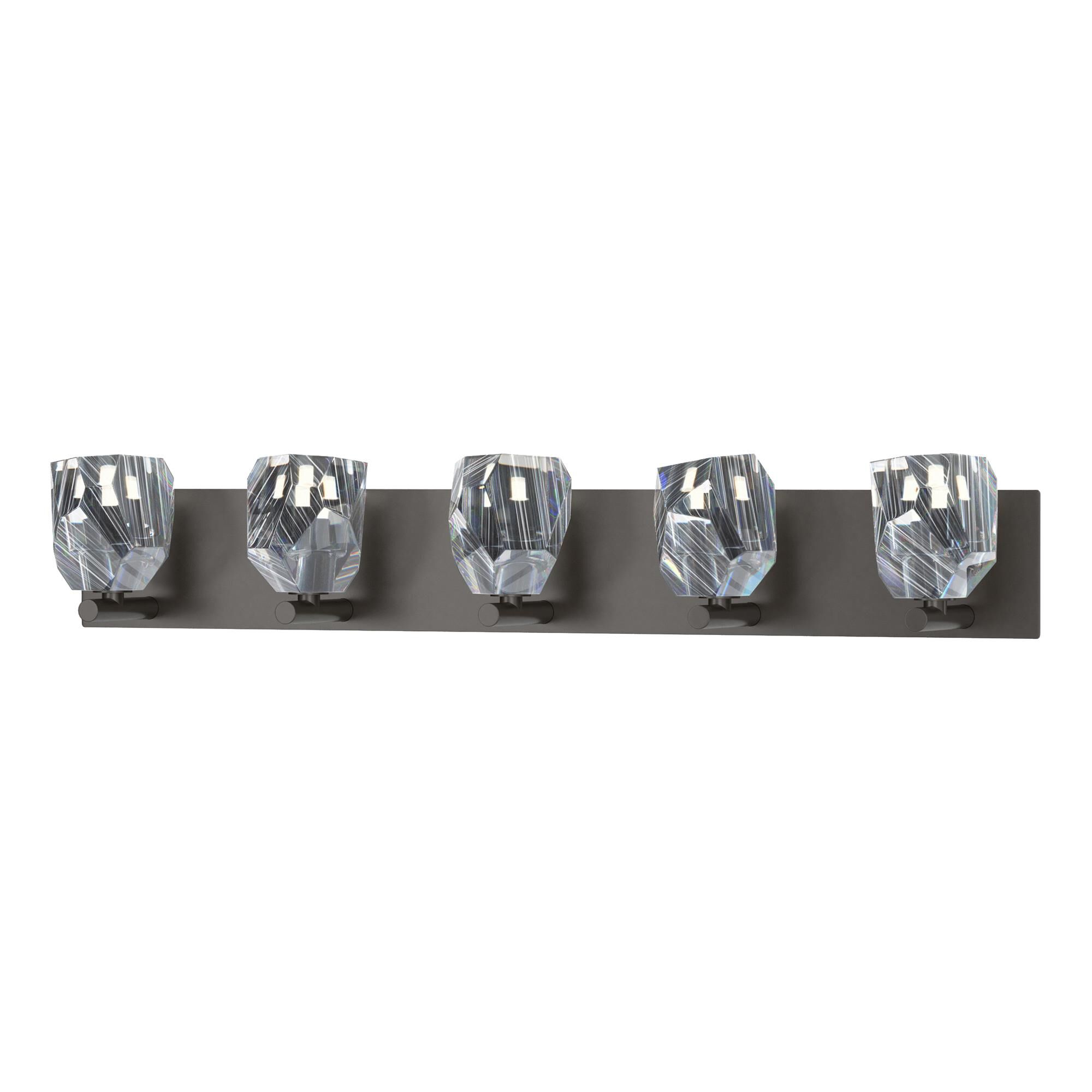 Shown in Oil Rubbed Bronze finish and Clear Crystal glass
