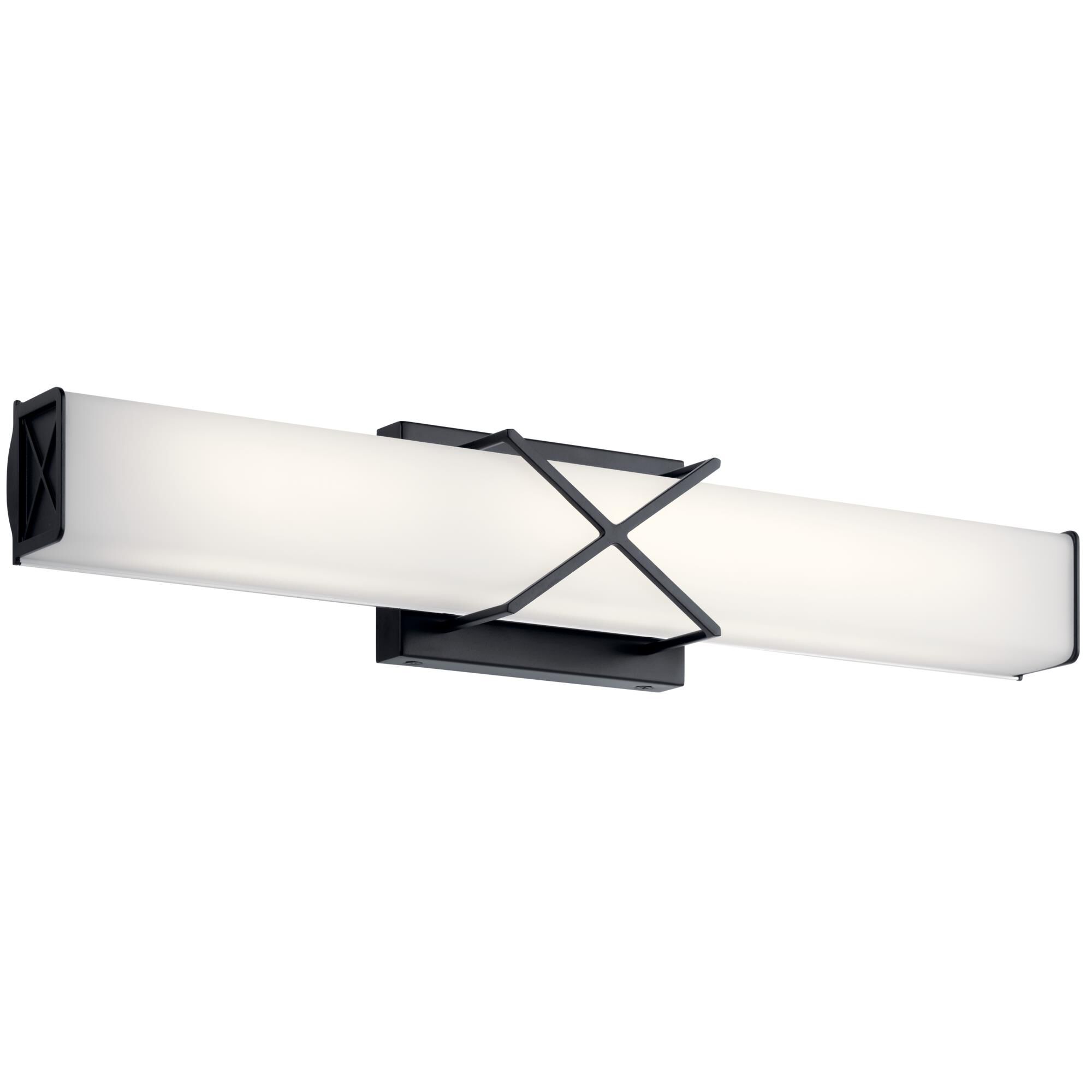 Shown in Matte Black finish and Satin Etched White glass