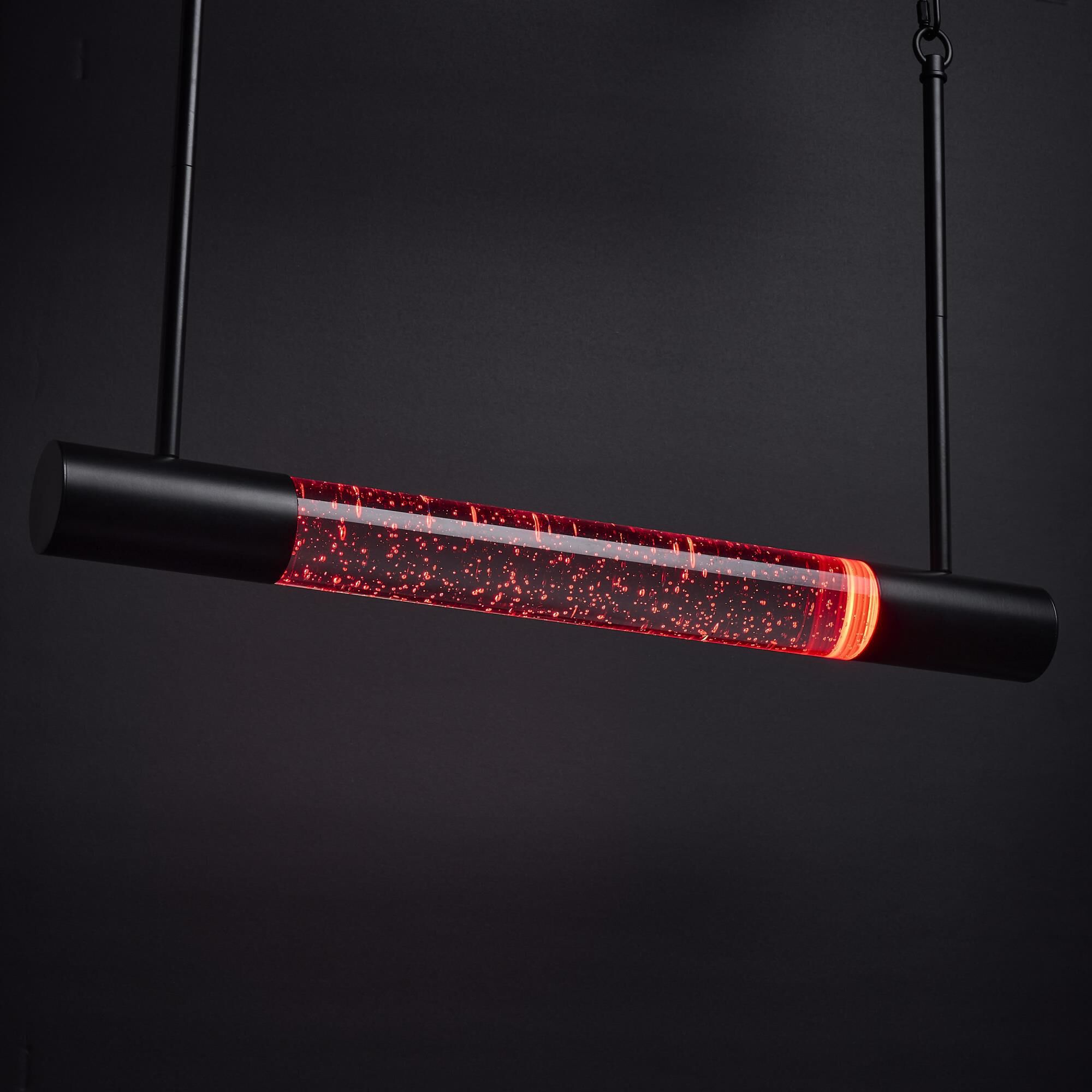 Shown in Matte Black finish and K9 Bubble Crystal glass