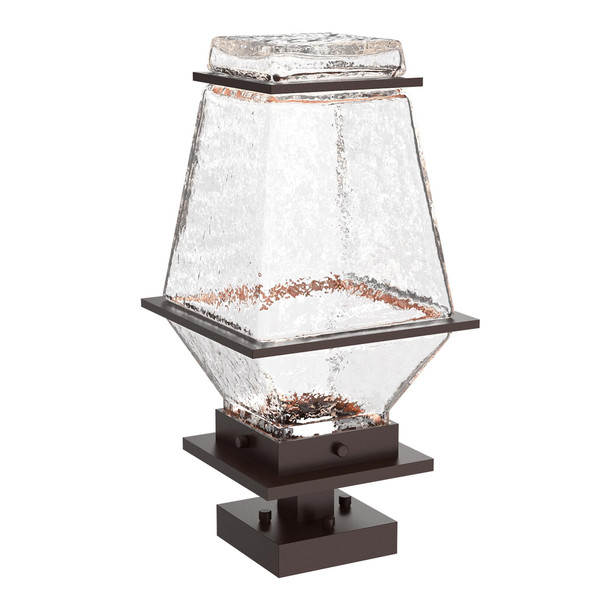 Shown in Statuary Bronze finish and Clear glass