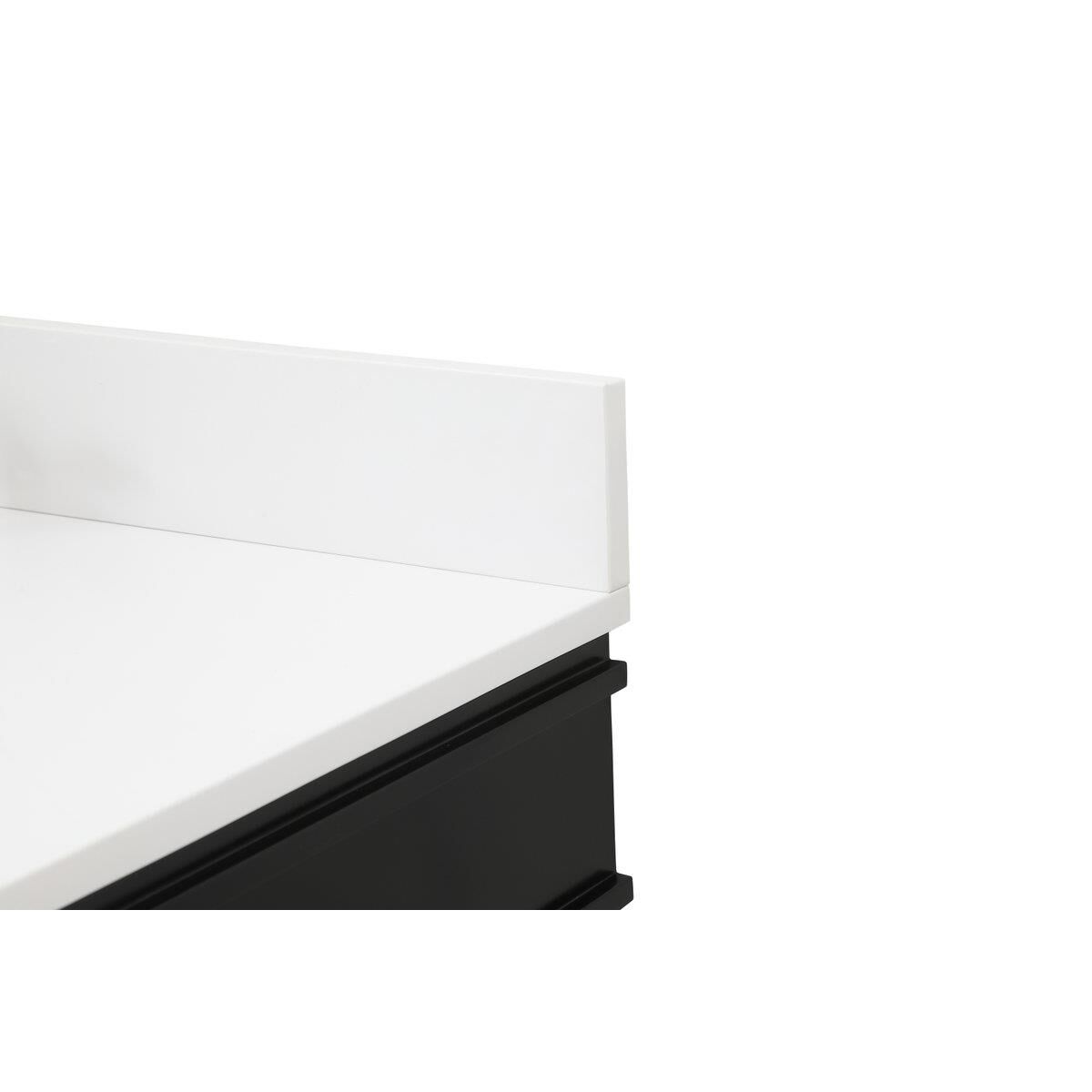 Shown in Black finish and Backsplash accent