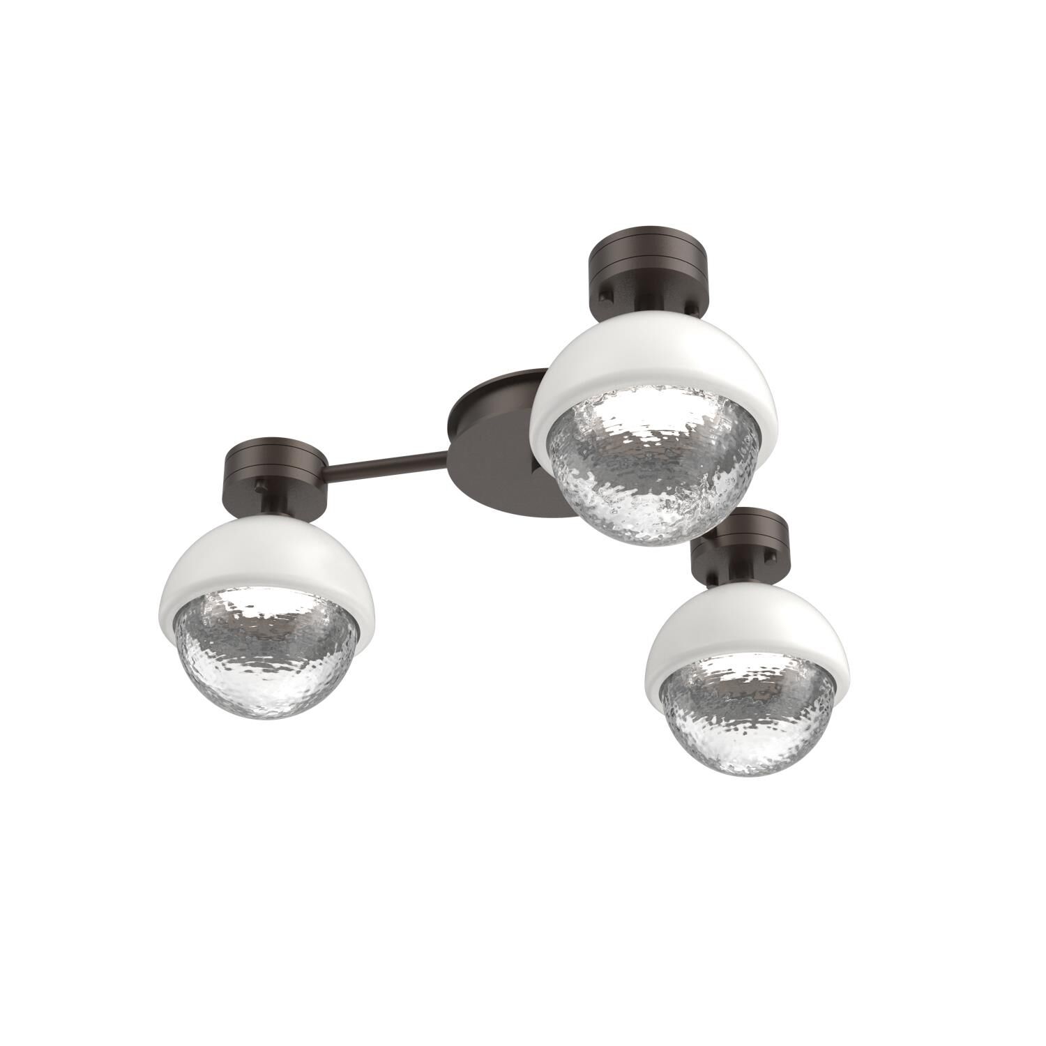 Shown in Flat Bronze finish and Clear glass and Salt White accent