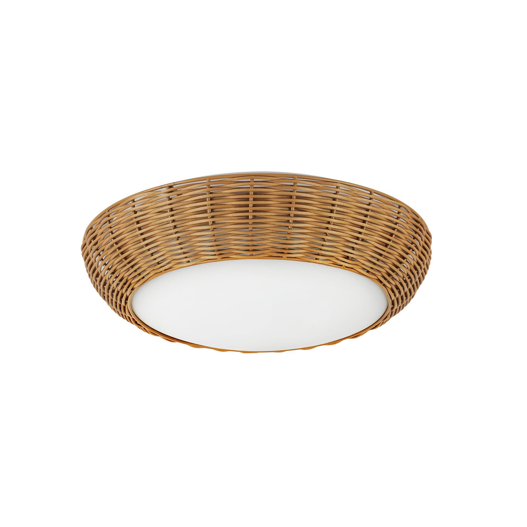 Shown in Rattan finish and Opal glass