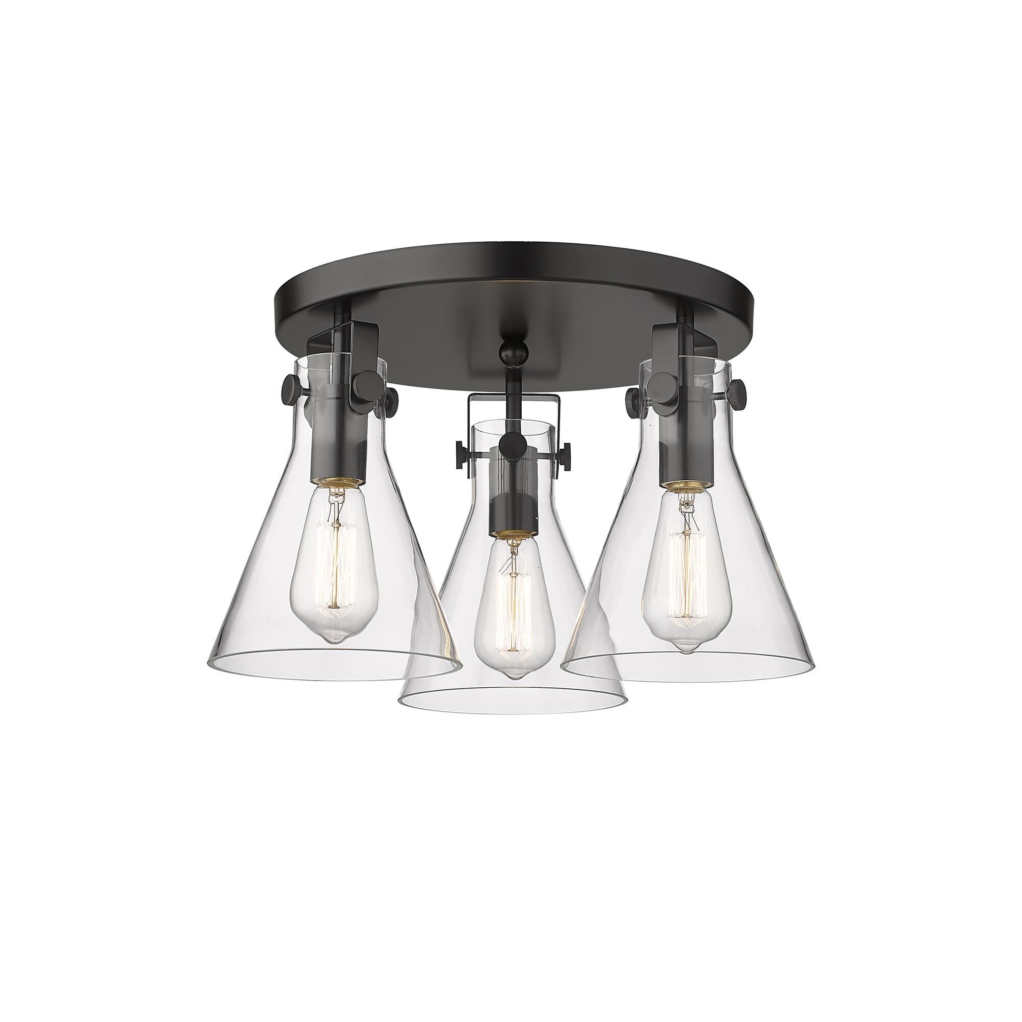 Shown in Matte Black finish and Clear glass