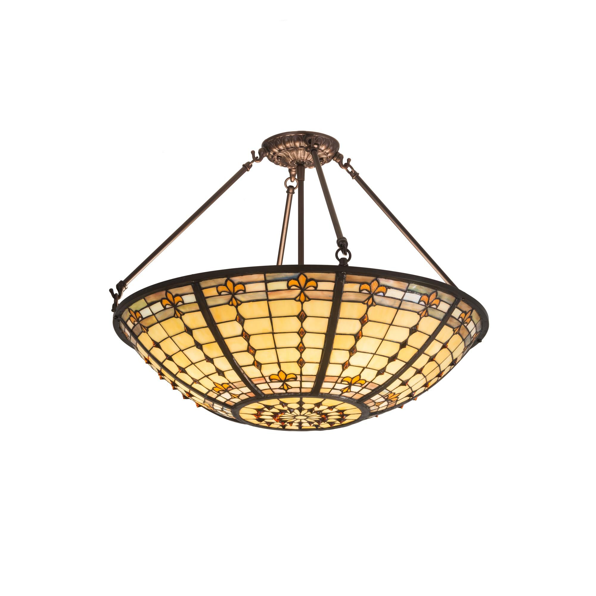 24 Inch 3 Light Semi Flush Mount by Meyda Lighting