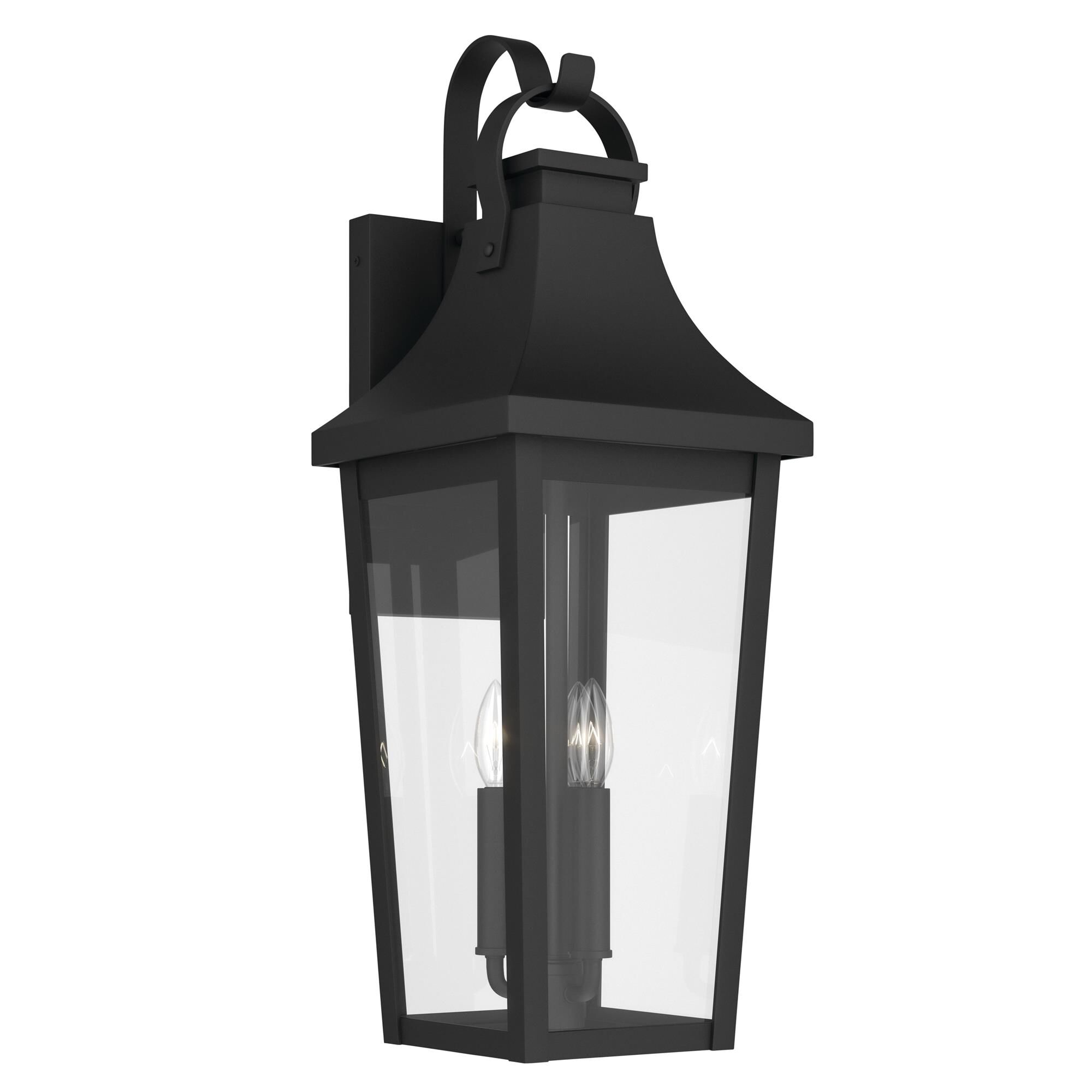 Shown in Textured Black finish and Clear glass