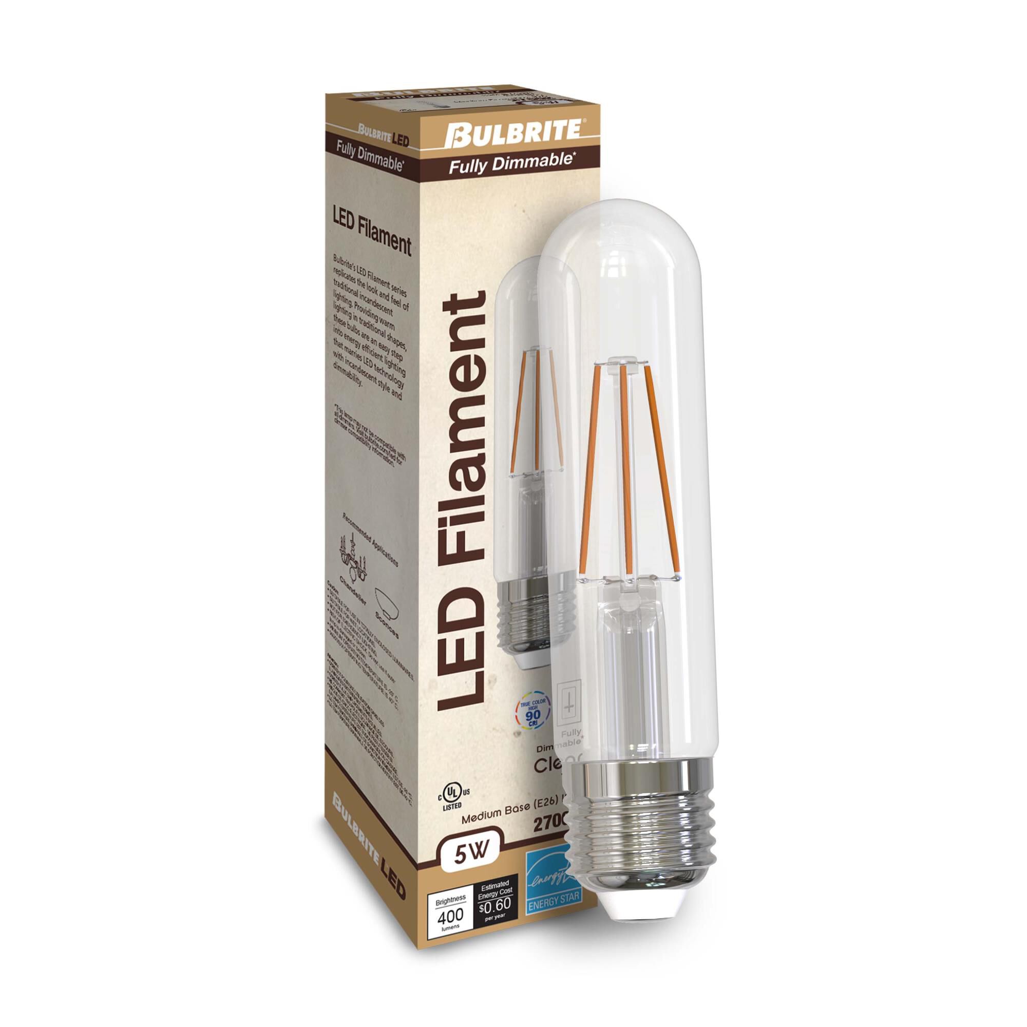 Dimmable 5 Watt 2700K T9 LED Light Bulb,