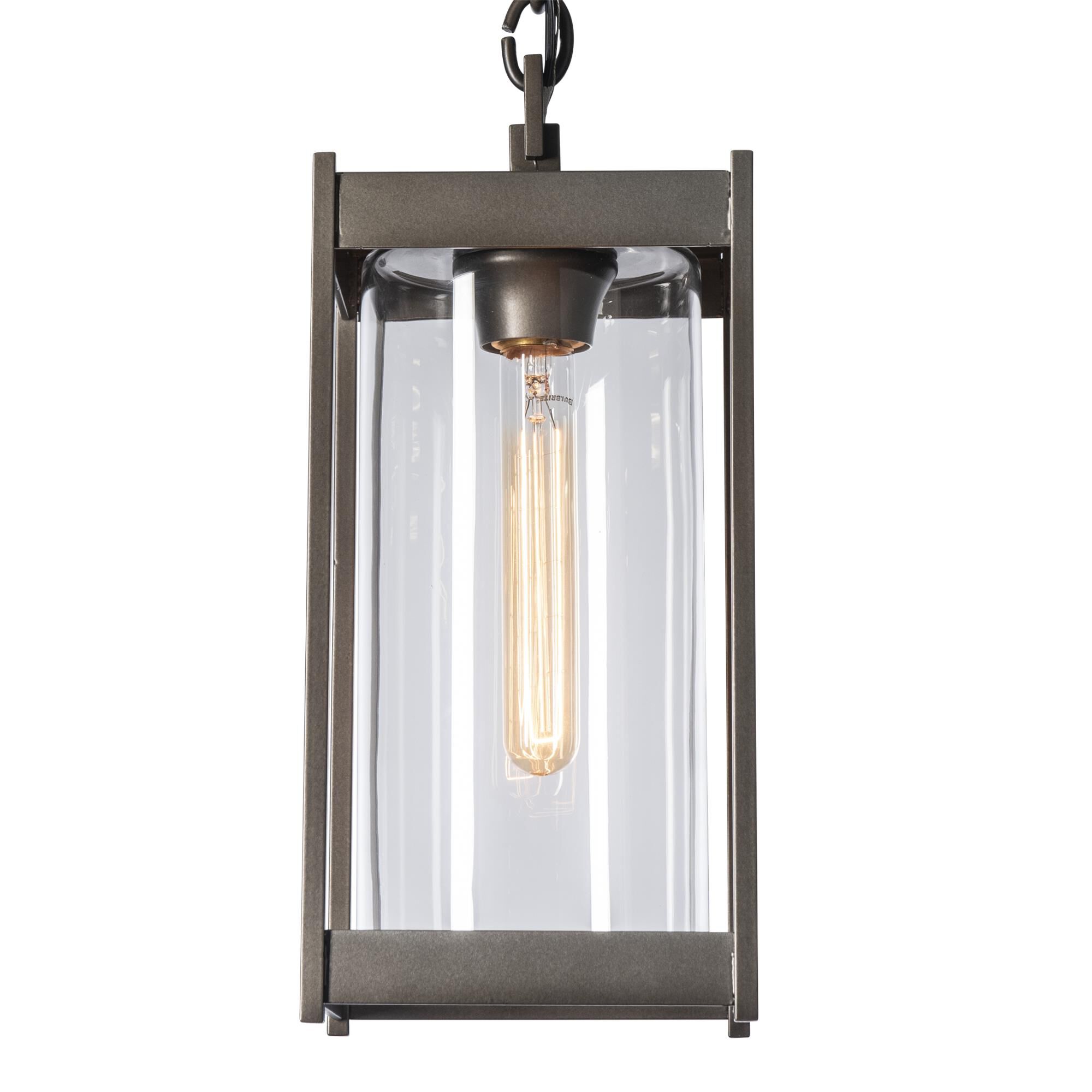 Shown in Coastal Dark Smoke finish and Clear glass and Clear Glass shade