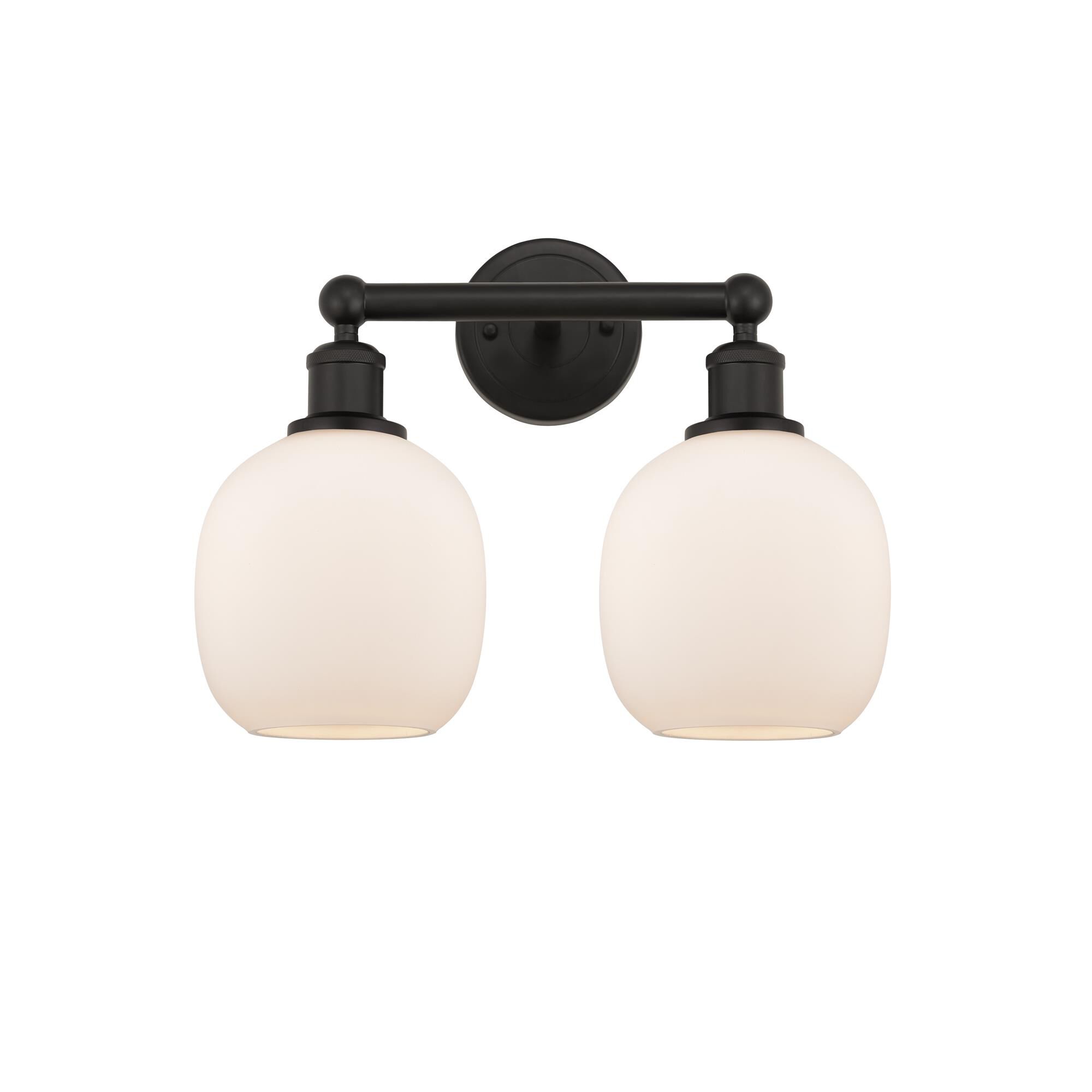Shown in Oil Rubbed Bronze, Matte White finish and Matte White glass and Matte White Glass shade