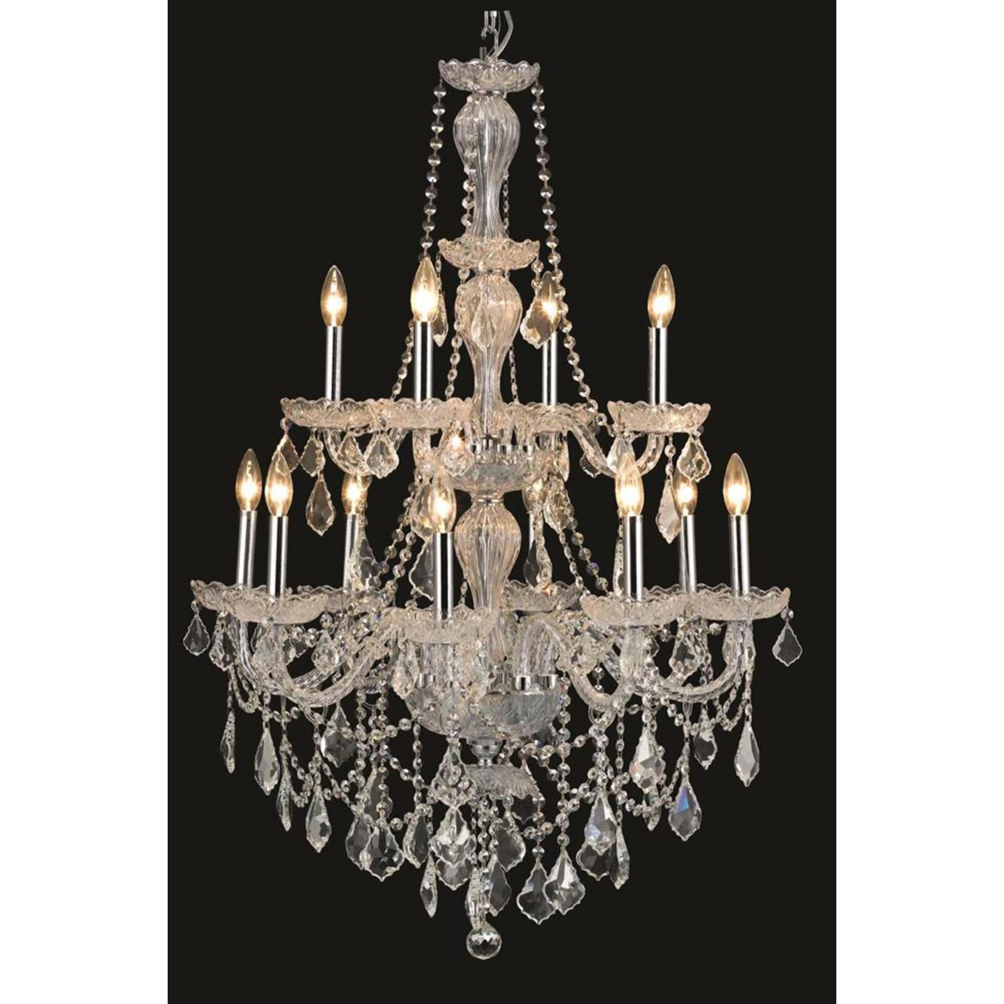 Giselle 28 Inch 12 Light Chandelier by Elegant Lighting
