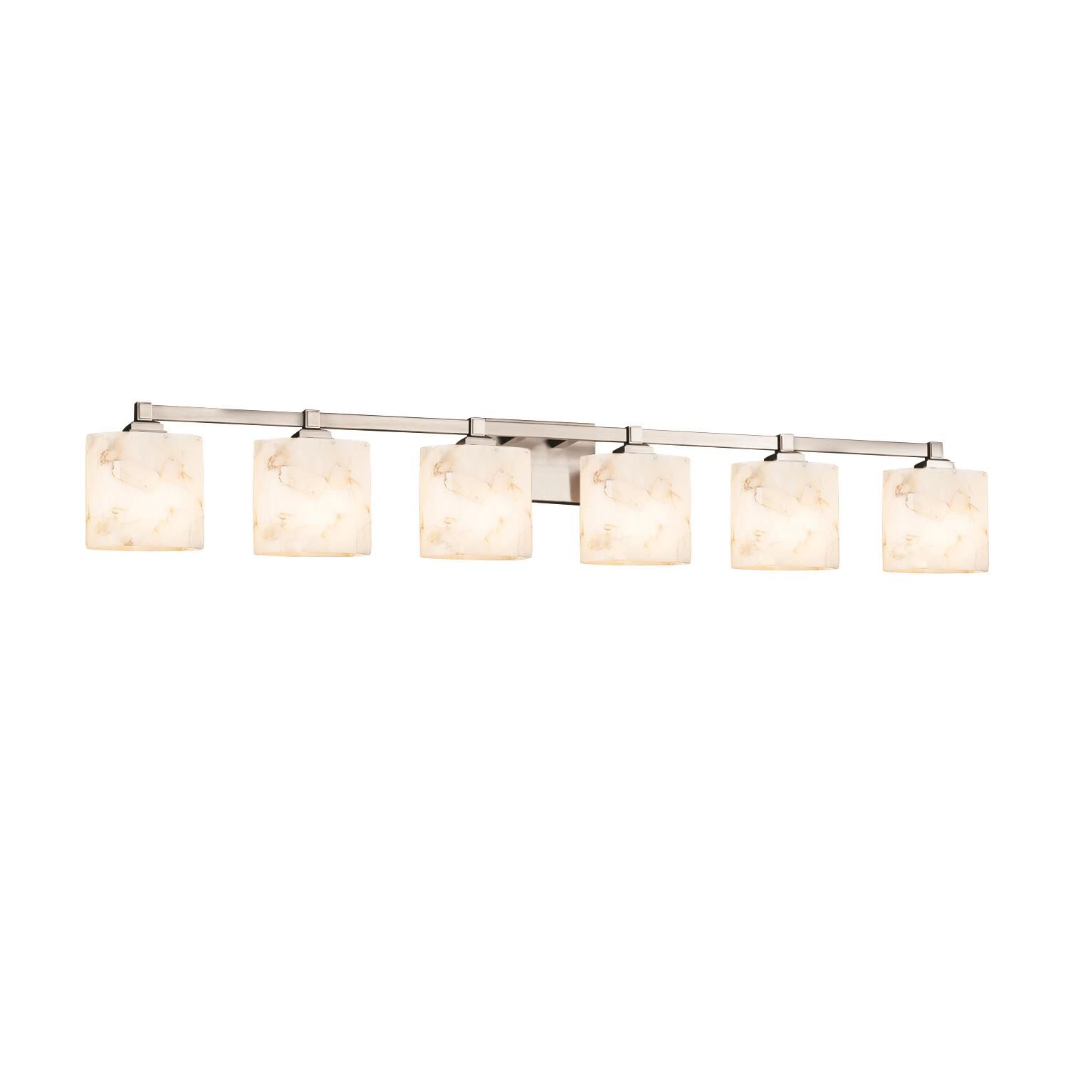 Alabaster Rocks! 51 Inch 6 Light Bath Vanity Light by Justice Design Group