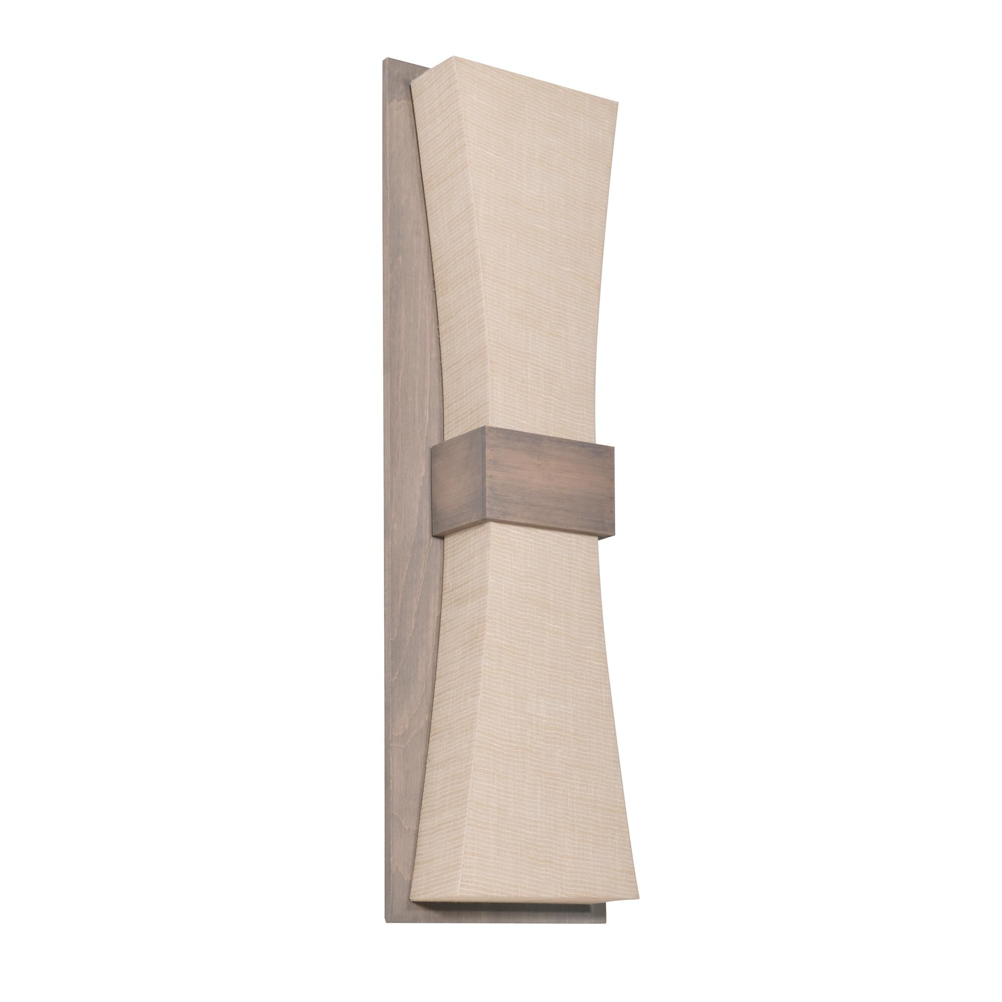 Shown in Weathered Grey finish and Jute Fabric, Acrylic shade and No Accent accent