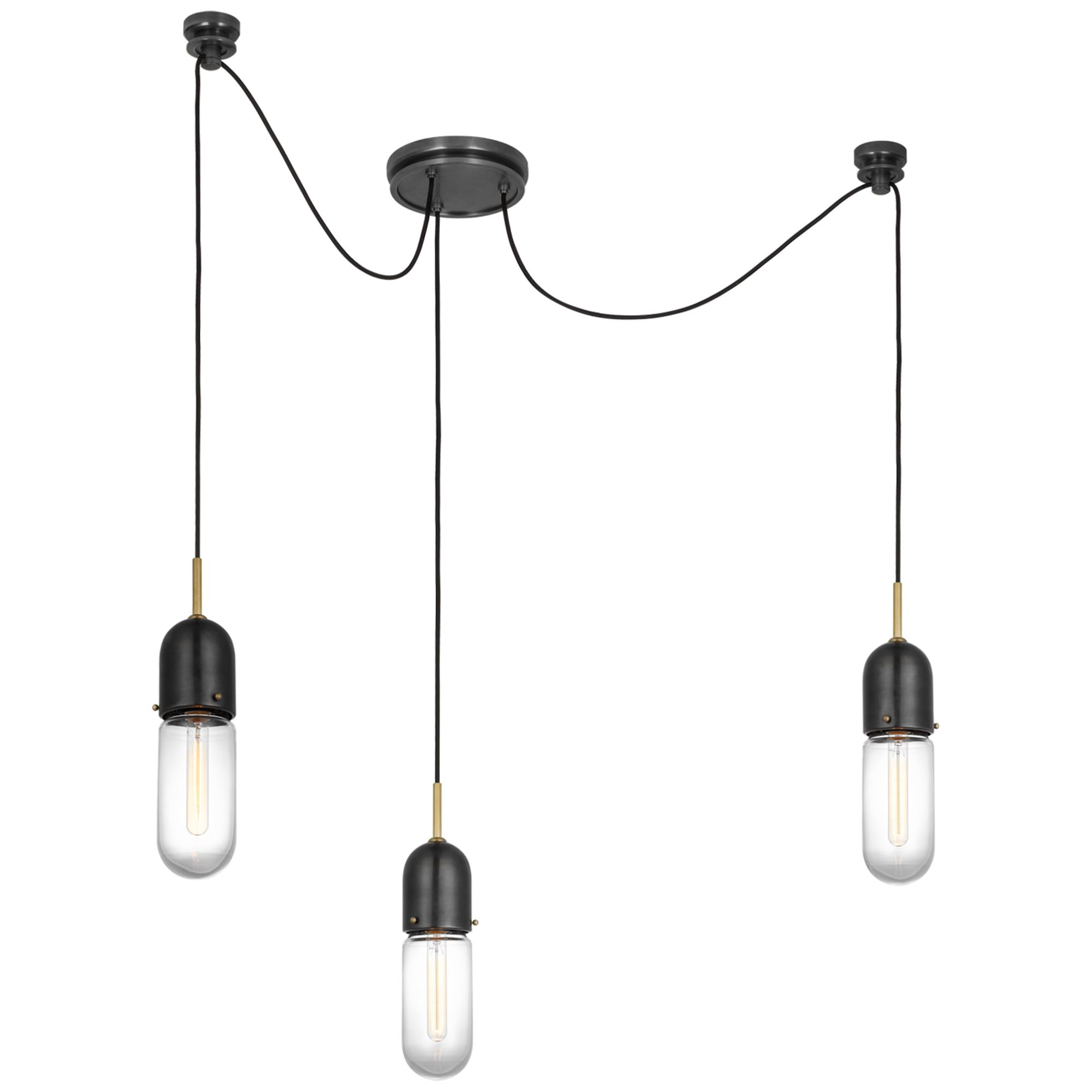 Shown in Bronze and Brass finish and Clear glass