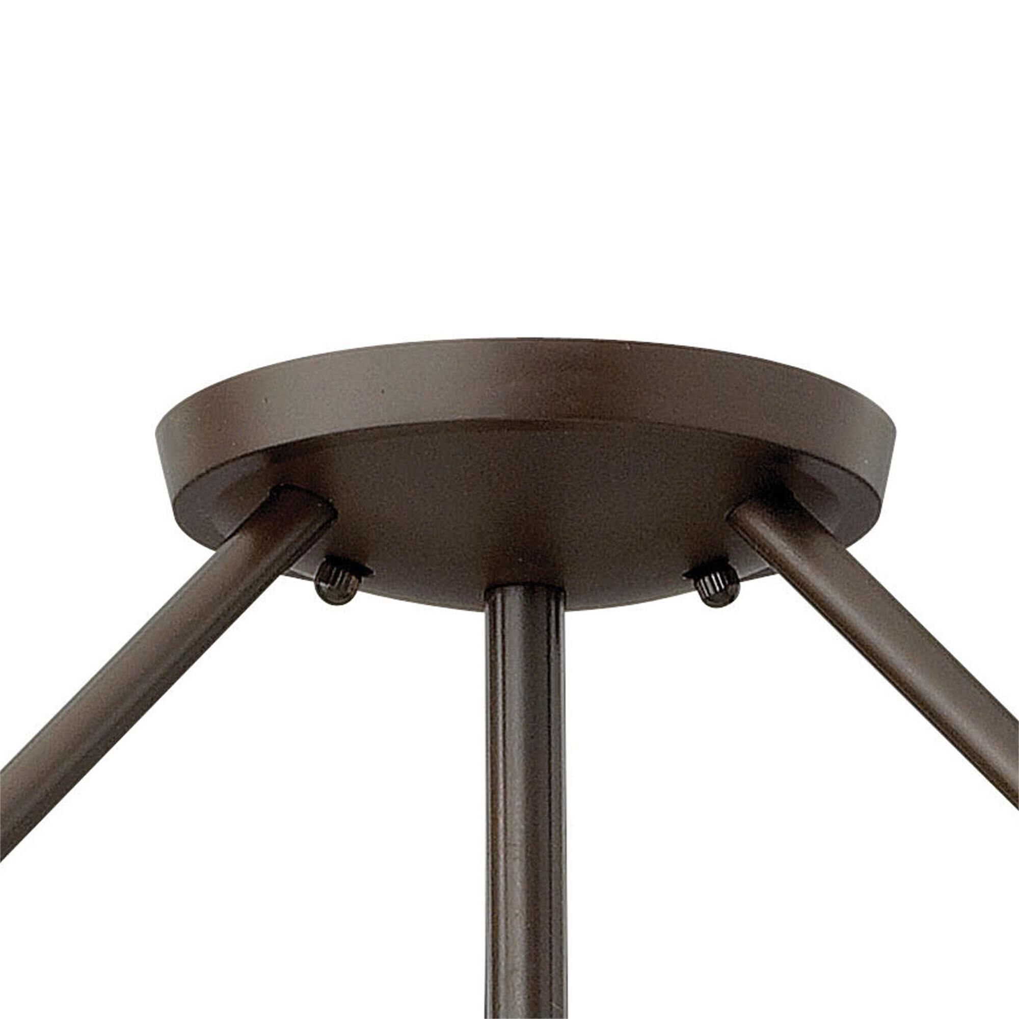 Shown in Olde Bronze With Etched White finish and Etched glass