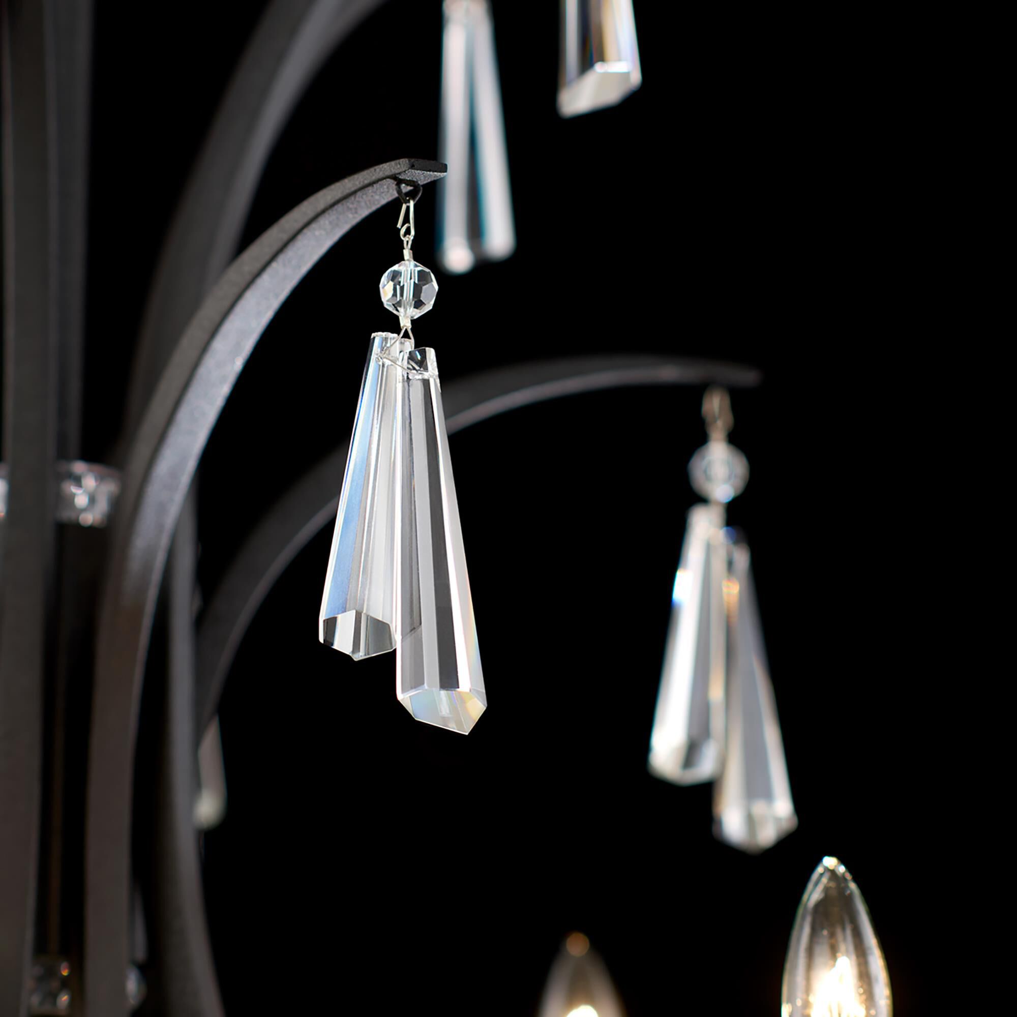 Shown in Ferro Black finish and Clear Radiance crystal