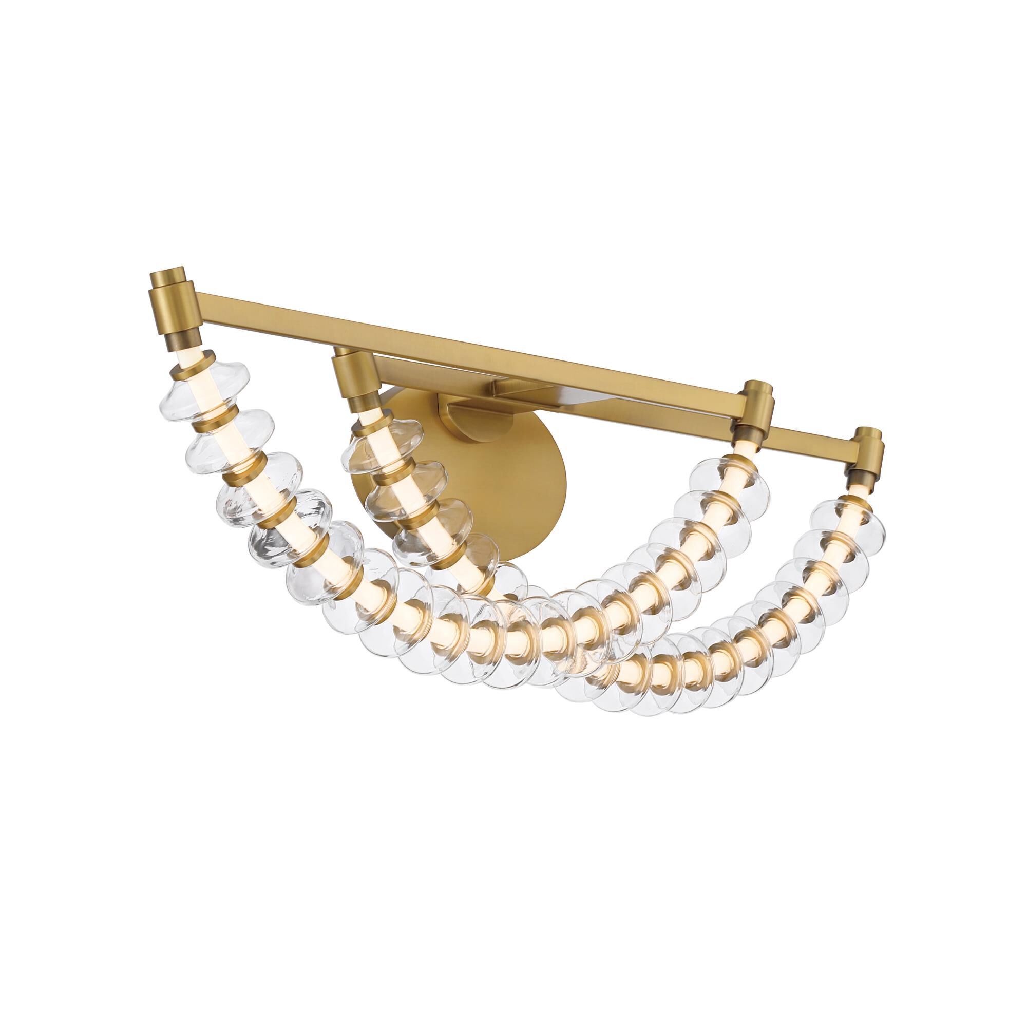 Shown in Legacy Brass finish and Clear glass