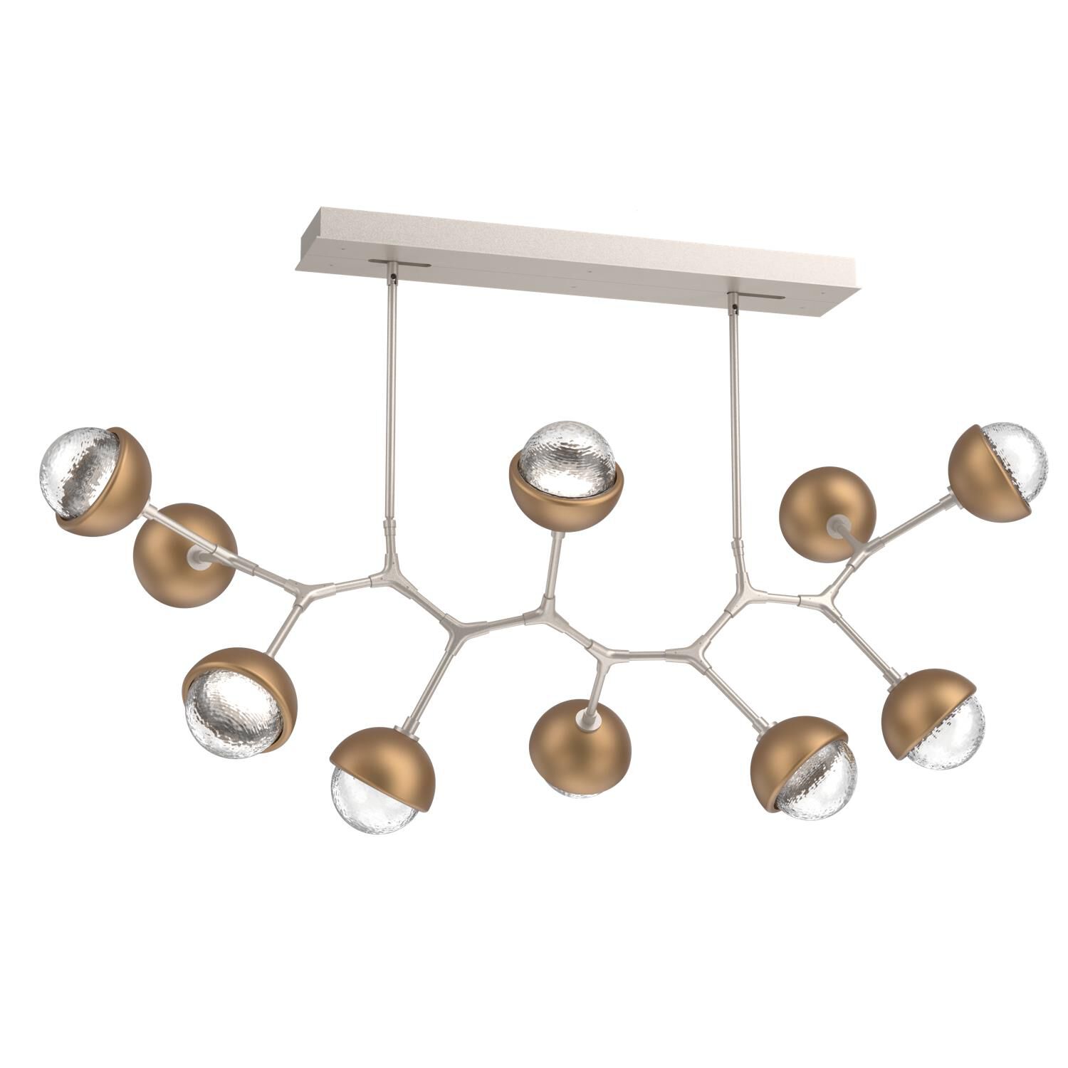Levi Wilson Cabochon 56 Inch Linear Suspension Light by Hammerton Studio