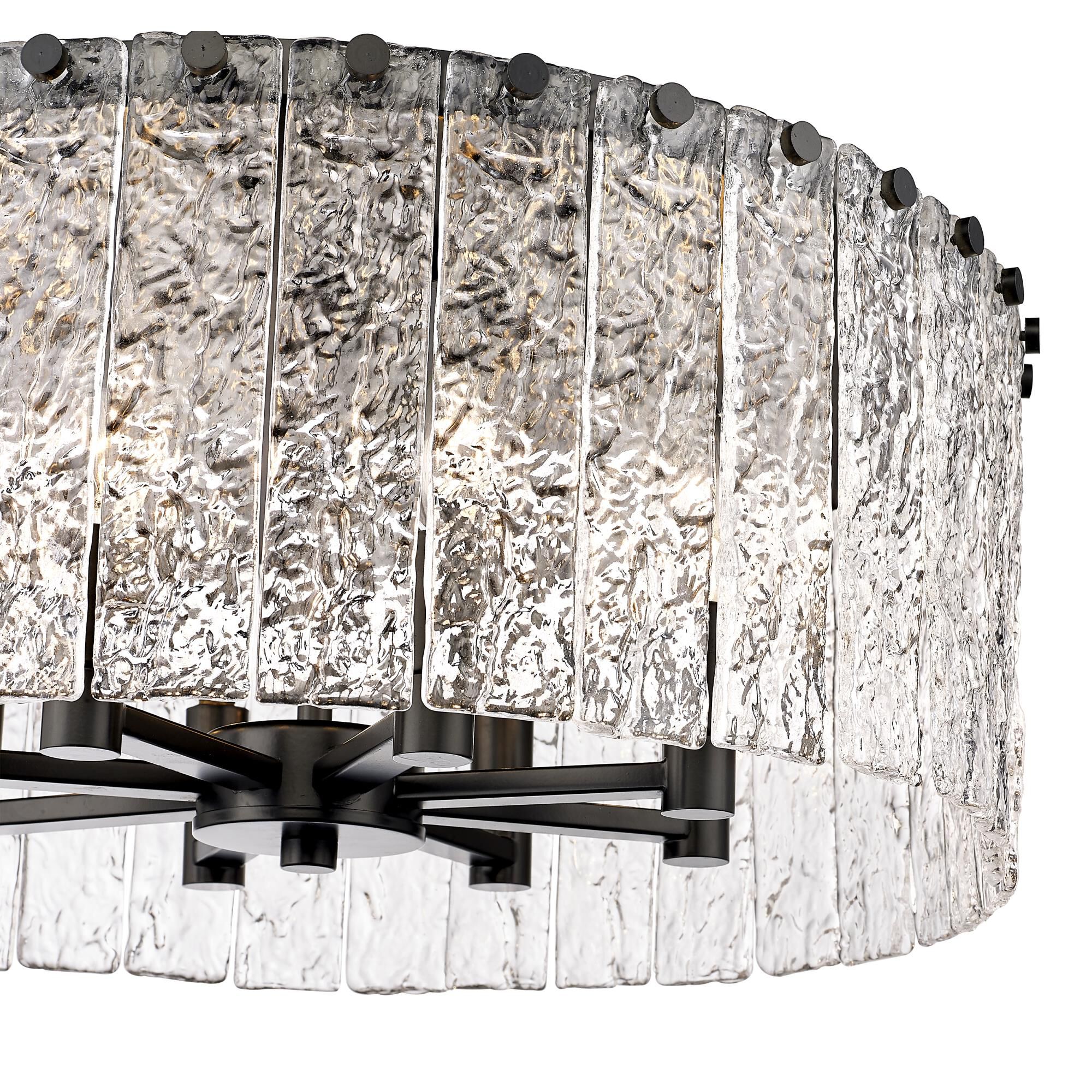 Glacier 20 Inch 8 Light Flush Mount by Z-Lite