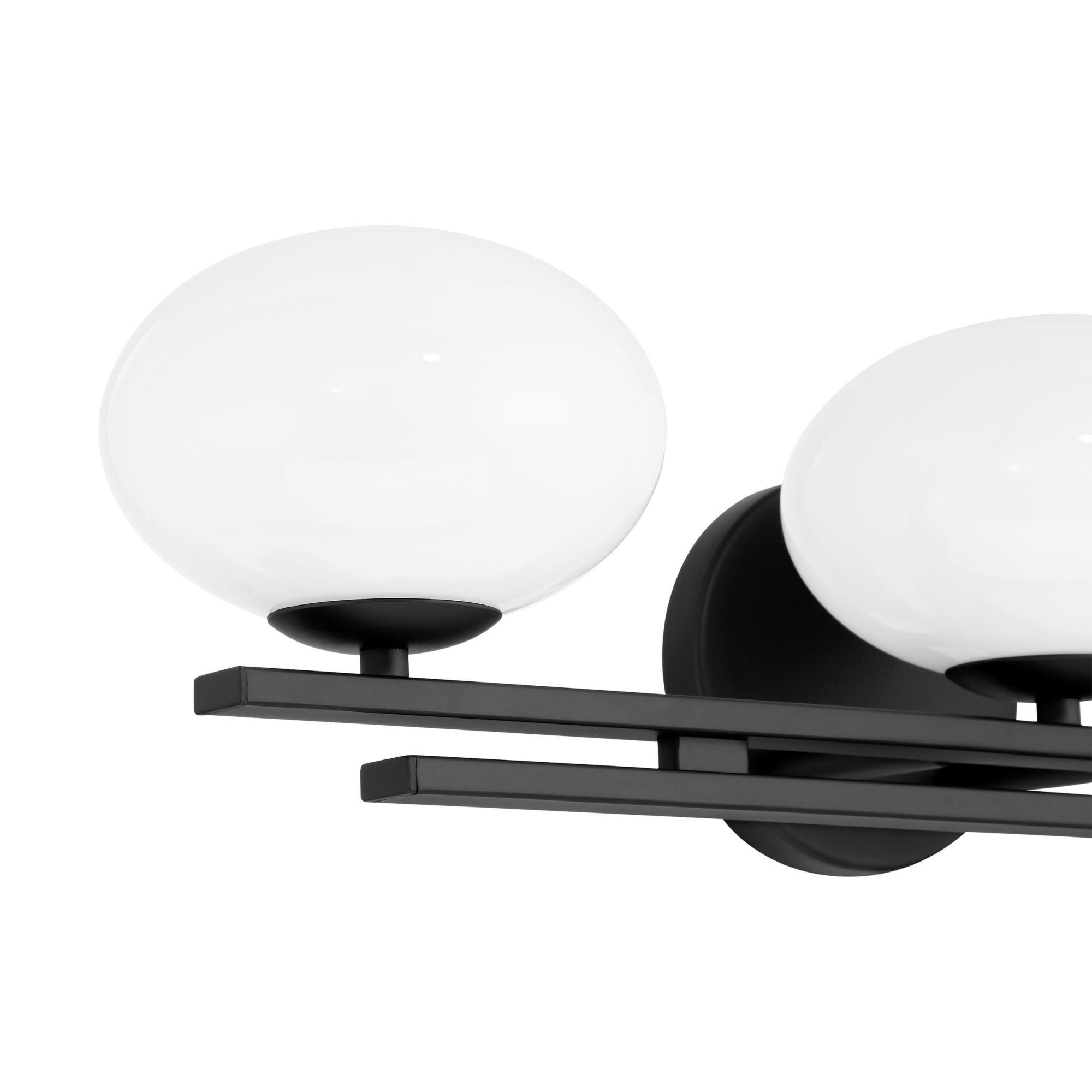 Shown in Matte Black finish and Opal glass