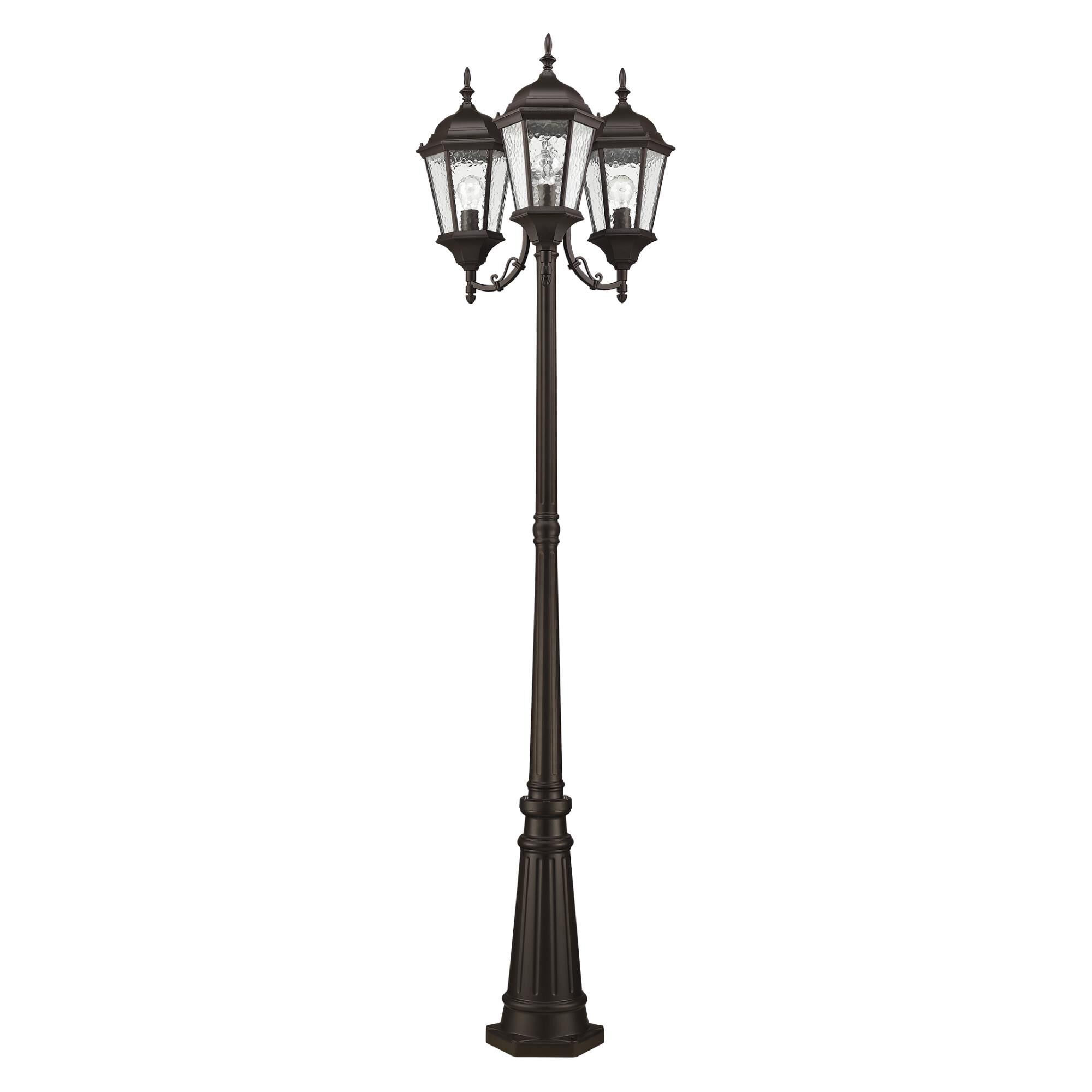 Hamilton 86 Inch Tall 3 Light Outdoor Post Lamp by Livex Lighting