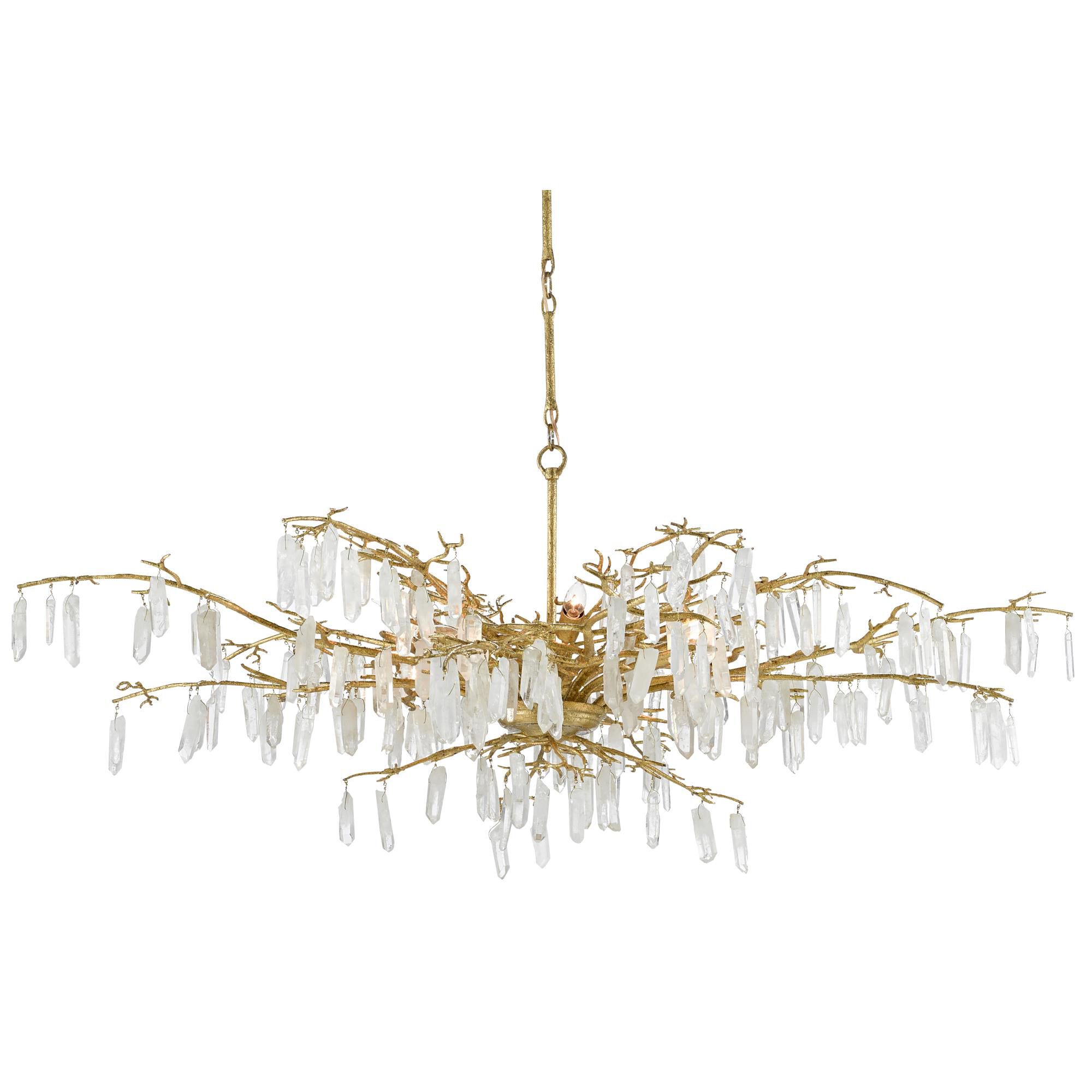 Aviva Stanoff Forest Dawn 8 Light Chandelier by Currey and Company