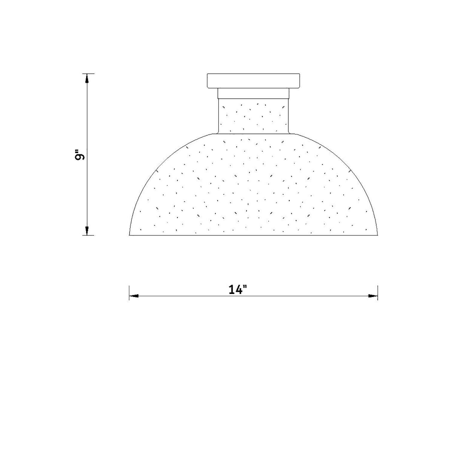 Nova 14 Inch 1 Light Semi Flush Mount by Designers Fountain