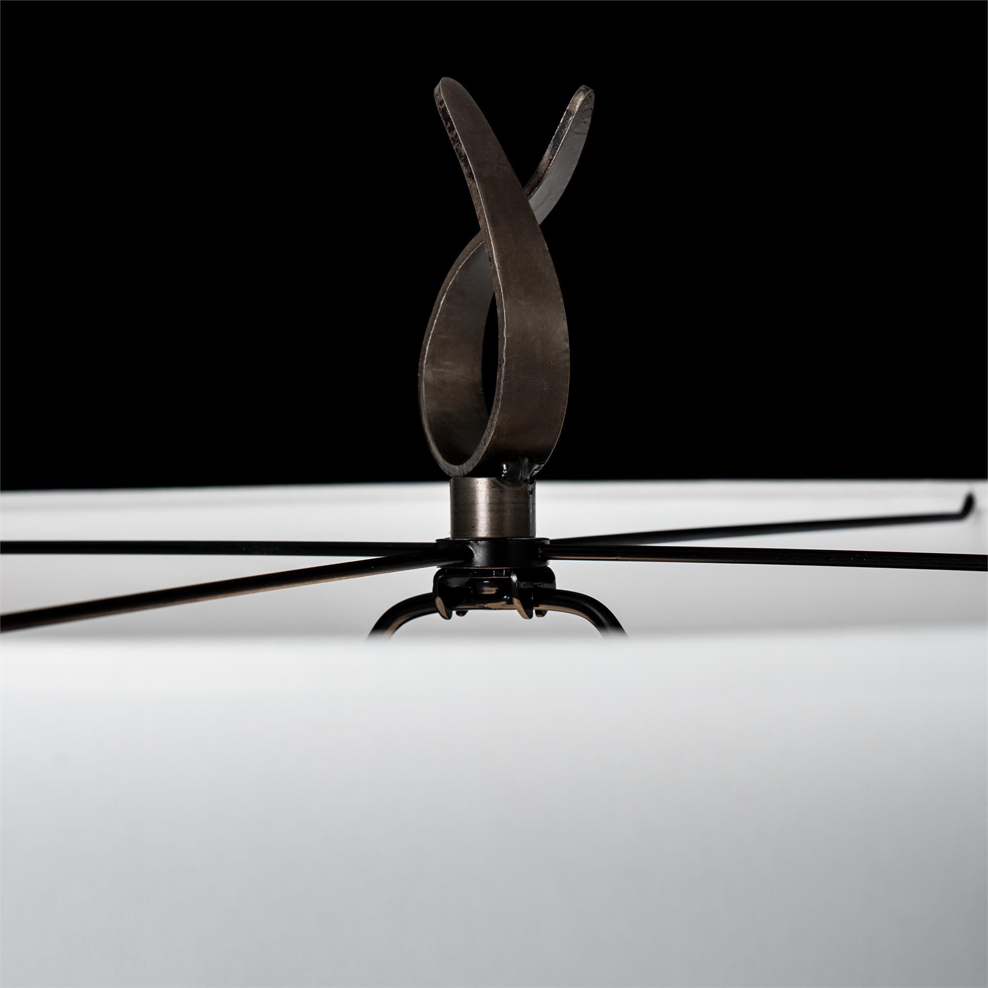 Shown in Dark Smoke finish and White shade