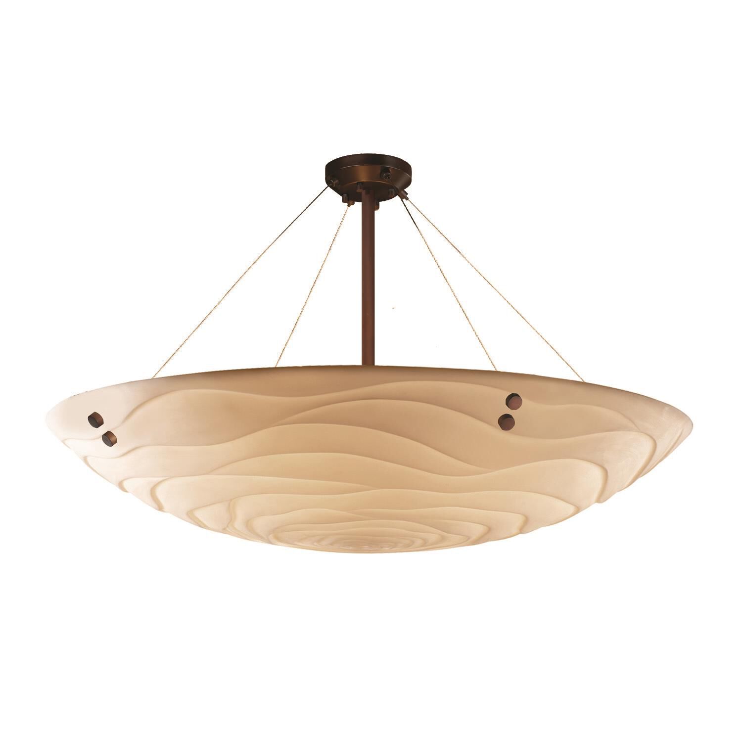 Porcelina 63 Inch 12 Light Semi Flush Mount by Justice Design Group