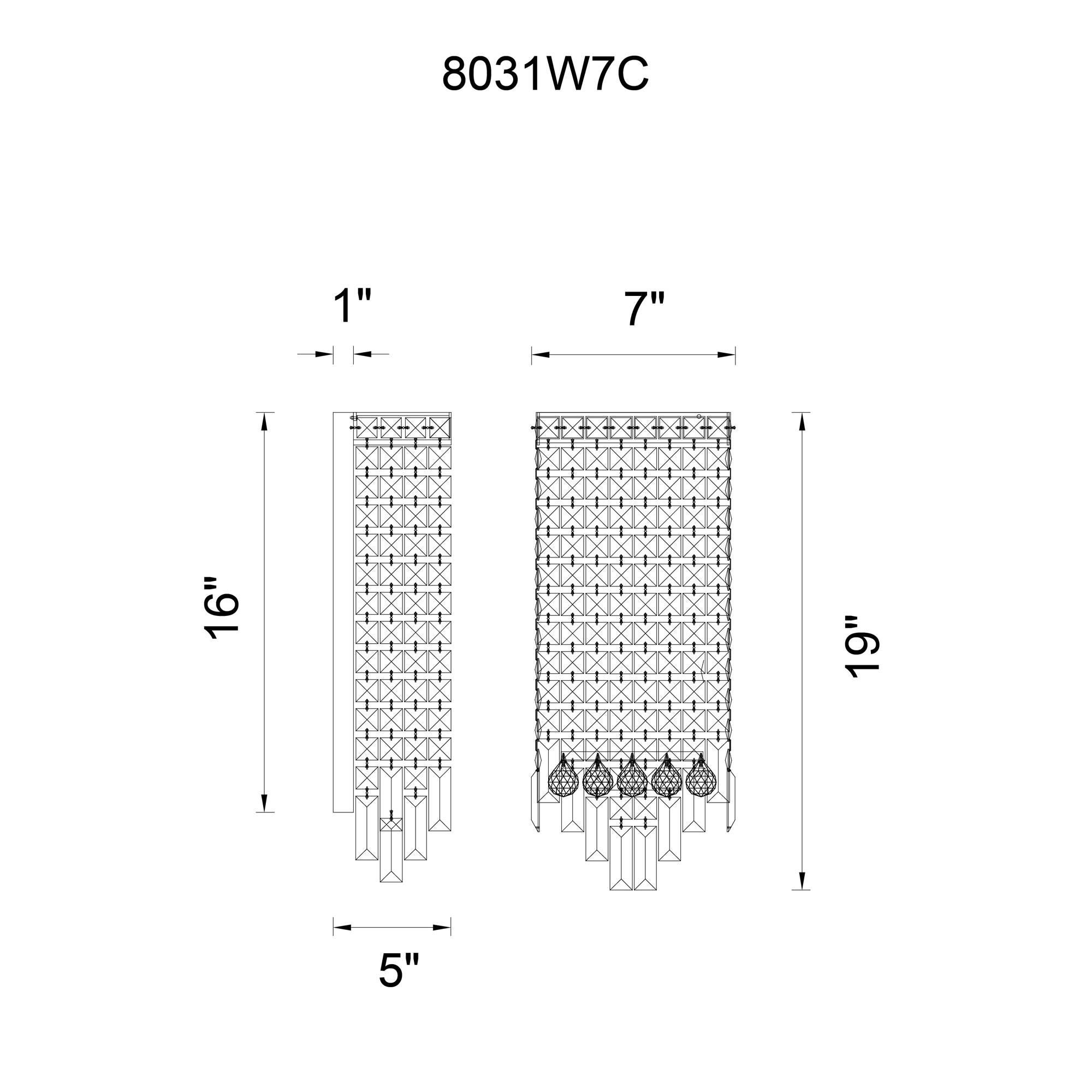 Shown in Chrome finish and K9 Clear crystal