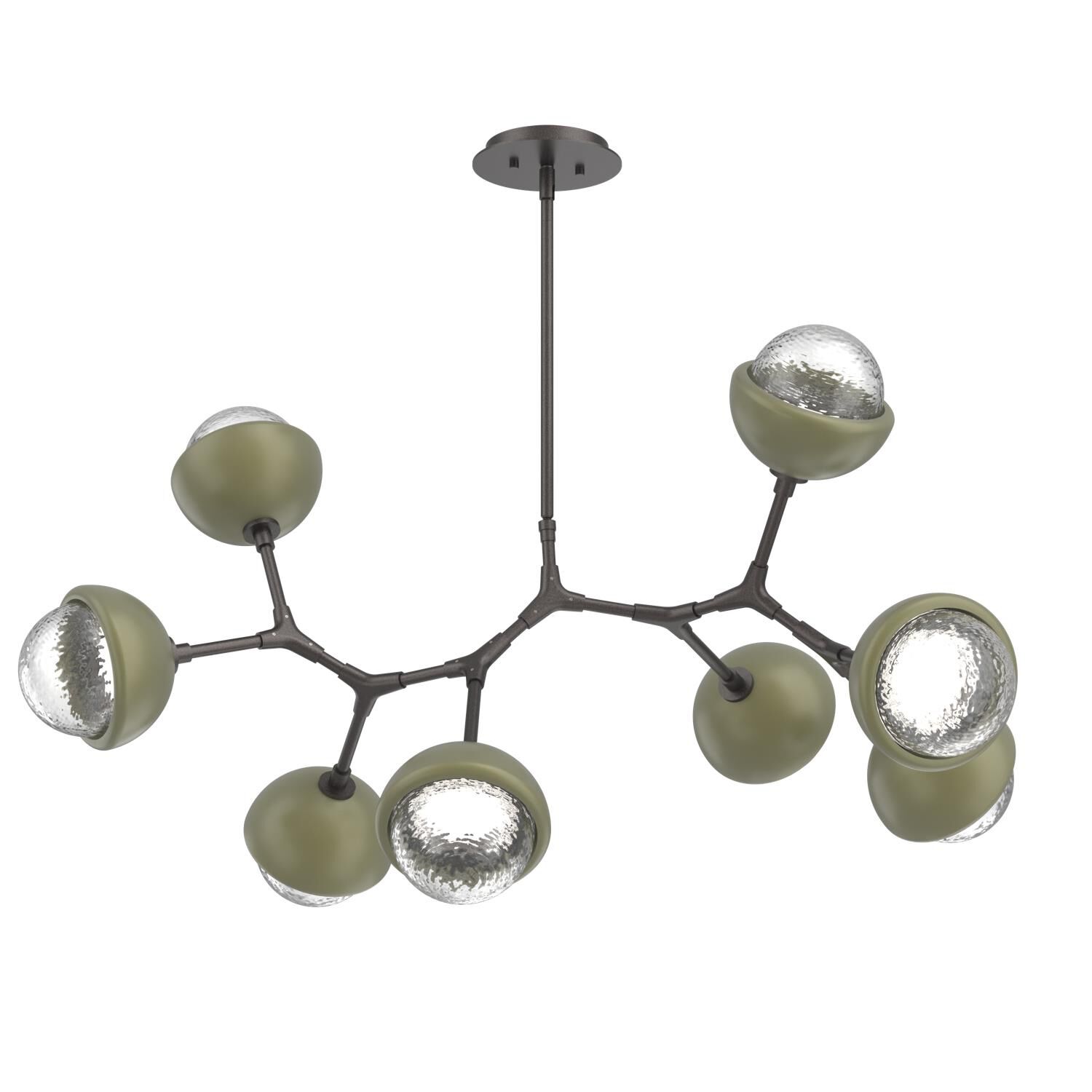 Levi Wilson Cabochon 38 Inch Linear Suspension Light by Hammerton Studio
