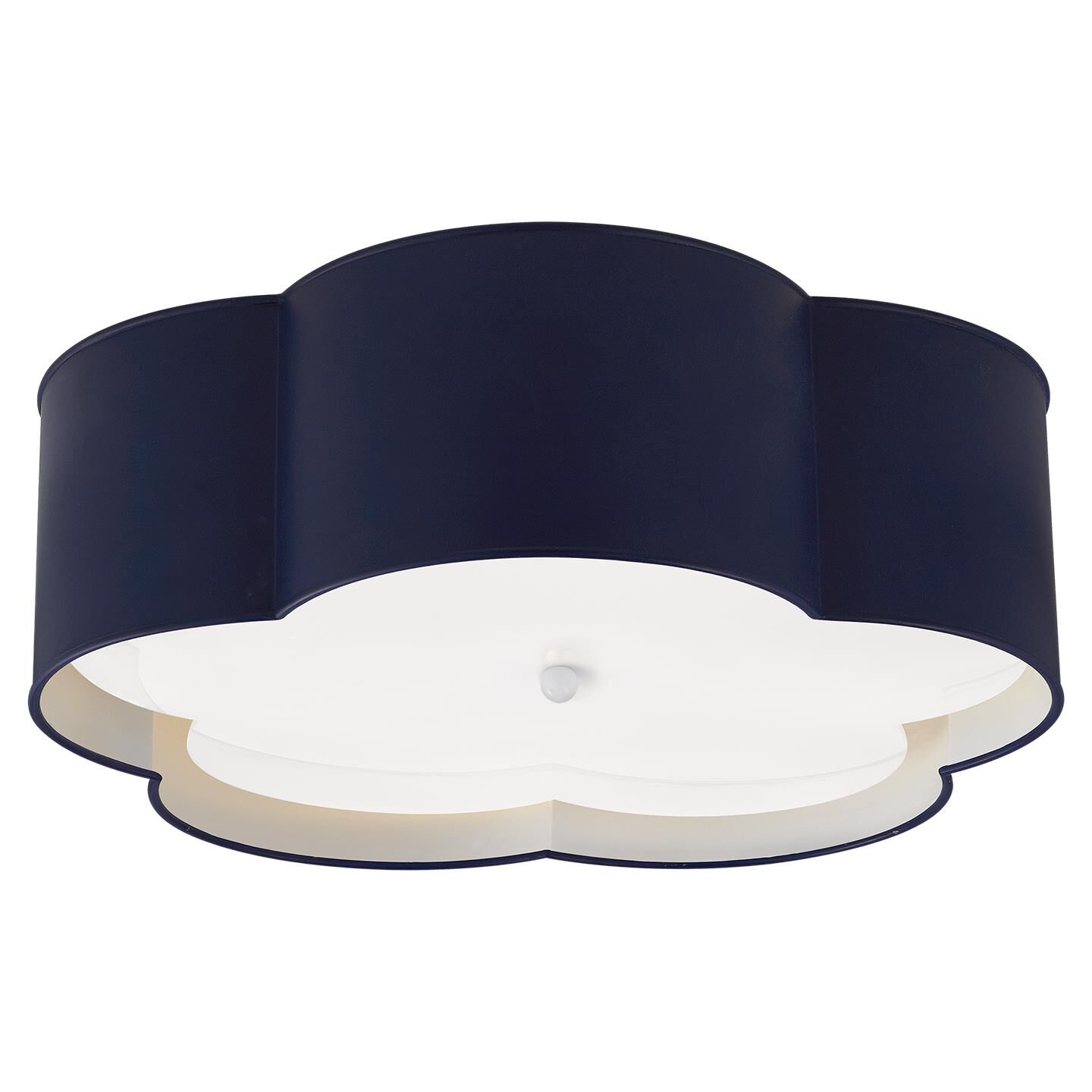 Shown in French Navy And White finish and Frosted Acrylic glass