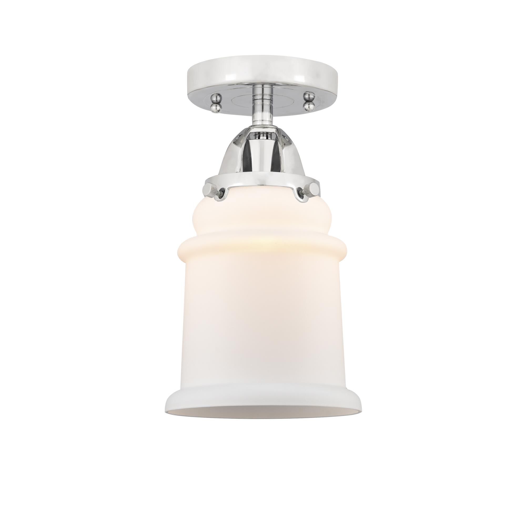 Shown in Polished Chrome finish and Matte White glass