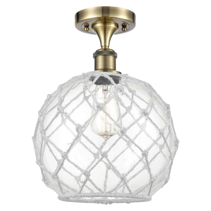Bruno Marashlian Farmhouse Rope 10 Inch Semi Flush Mount by Innovations Lighting