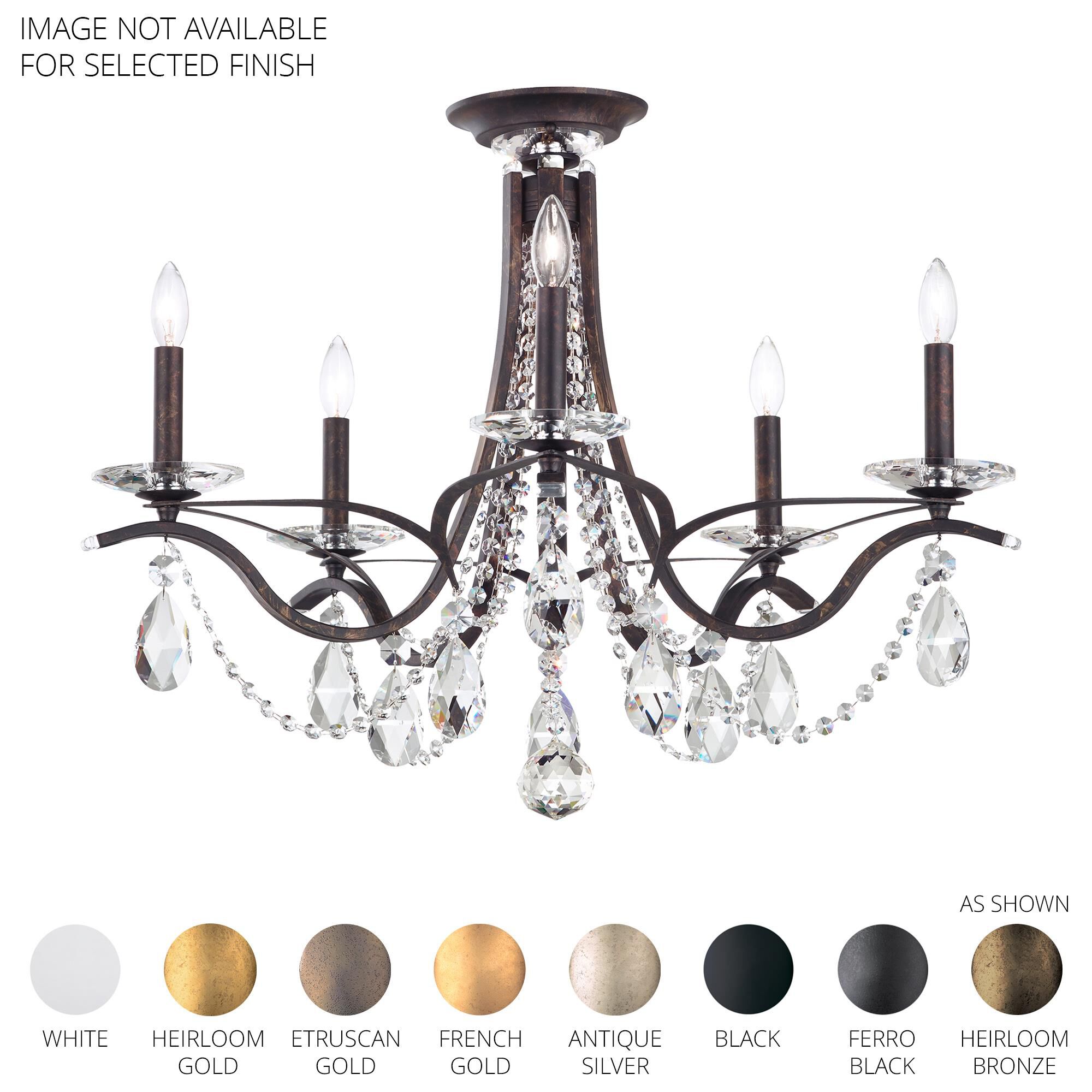 Shown in Etruscan Gold finish and Clear Radiance crystal