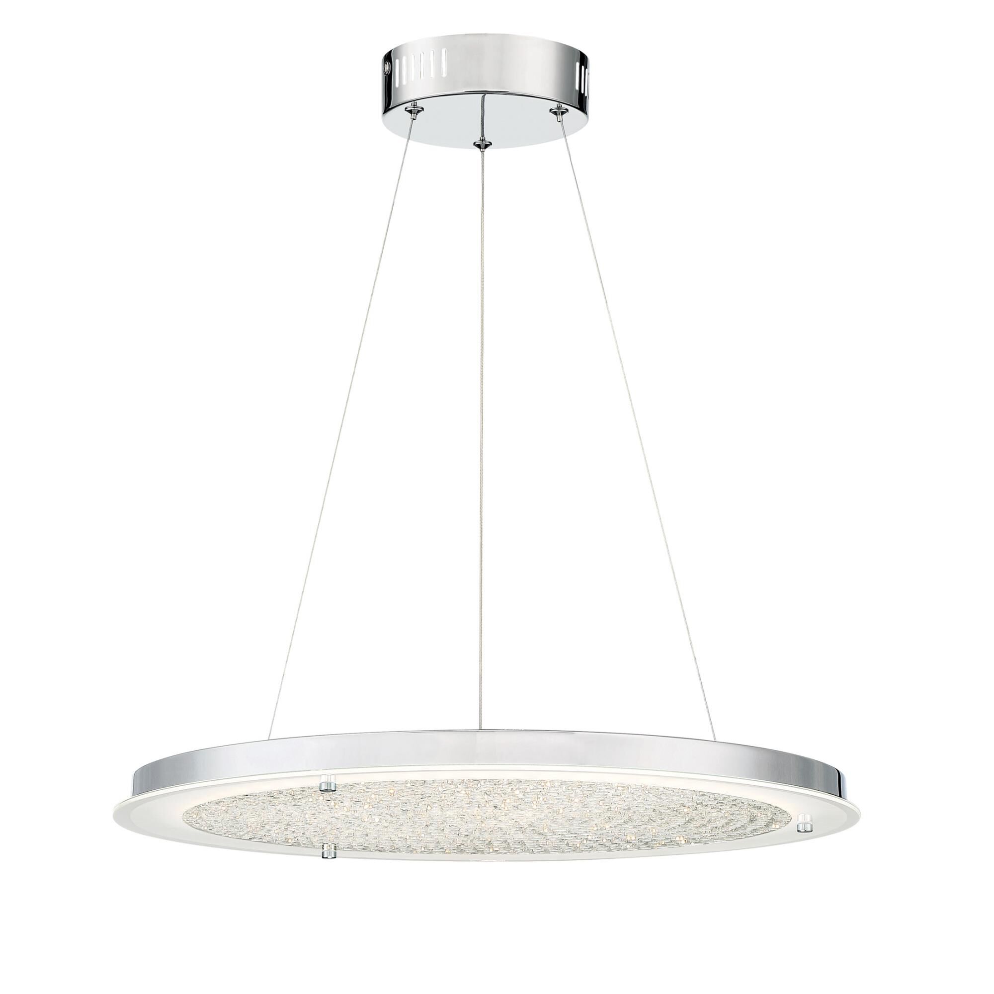 Shown in Polished Chrome finish and Panel With Beads glass