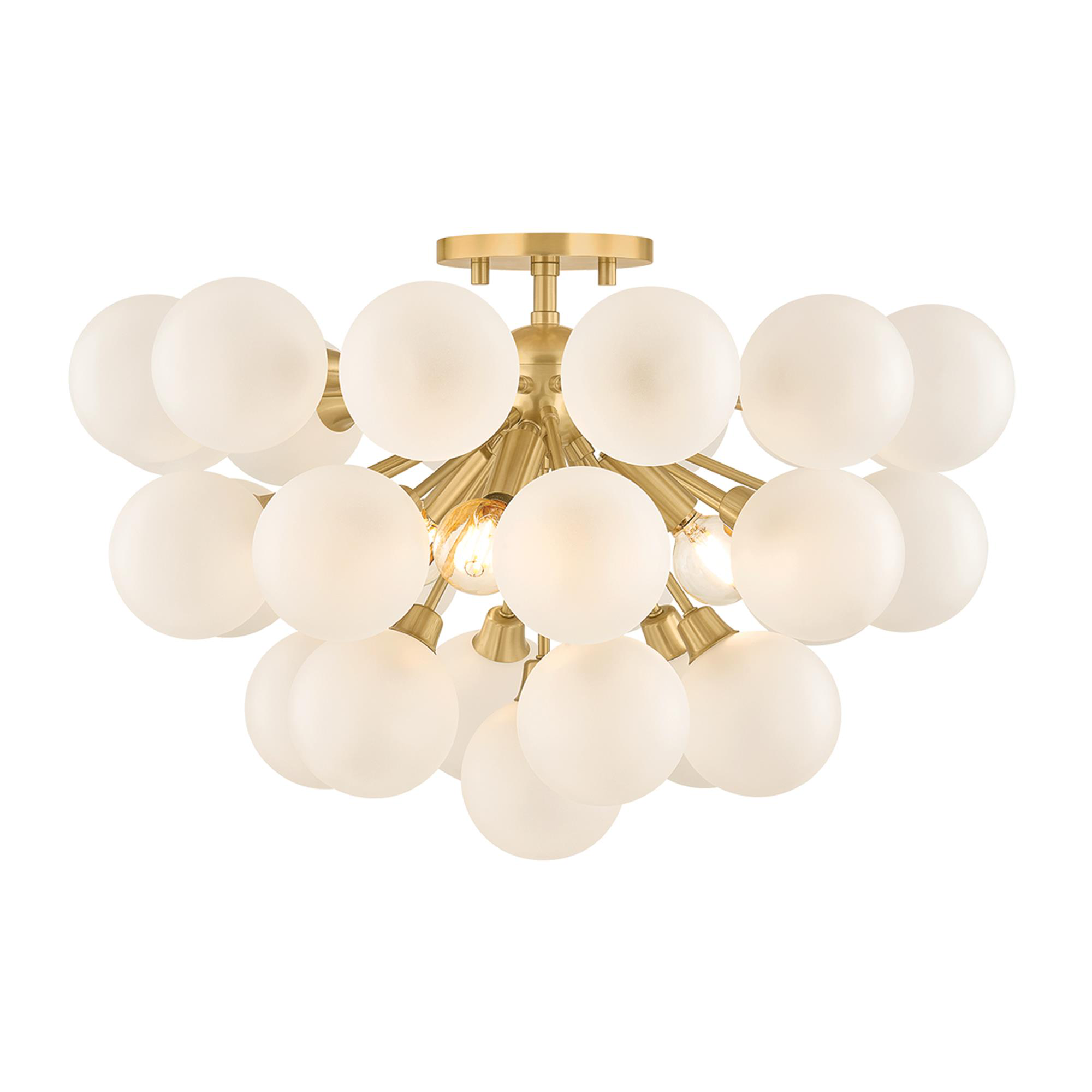 Antoneta 20 Inch 3 Light Semi Flush Mount,