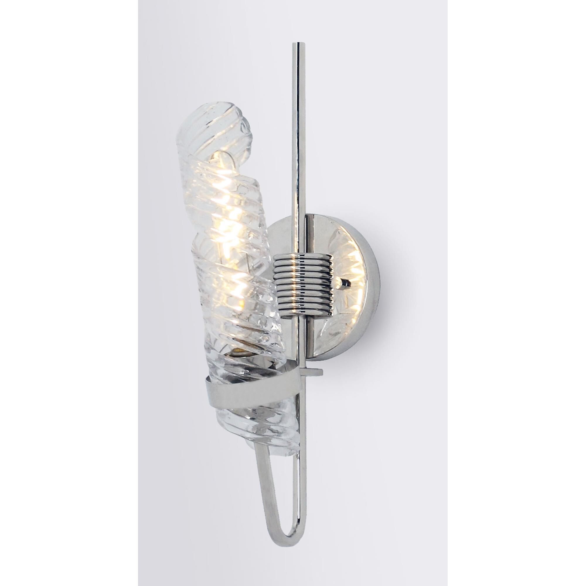 Shown in Polished Nickel finish and Clear glass