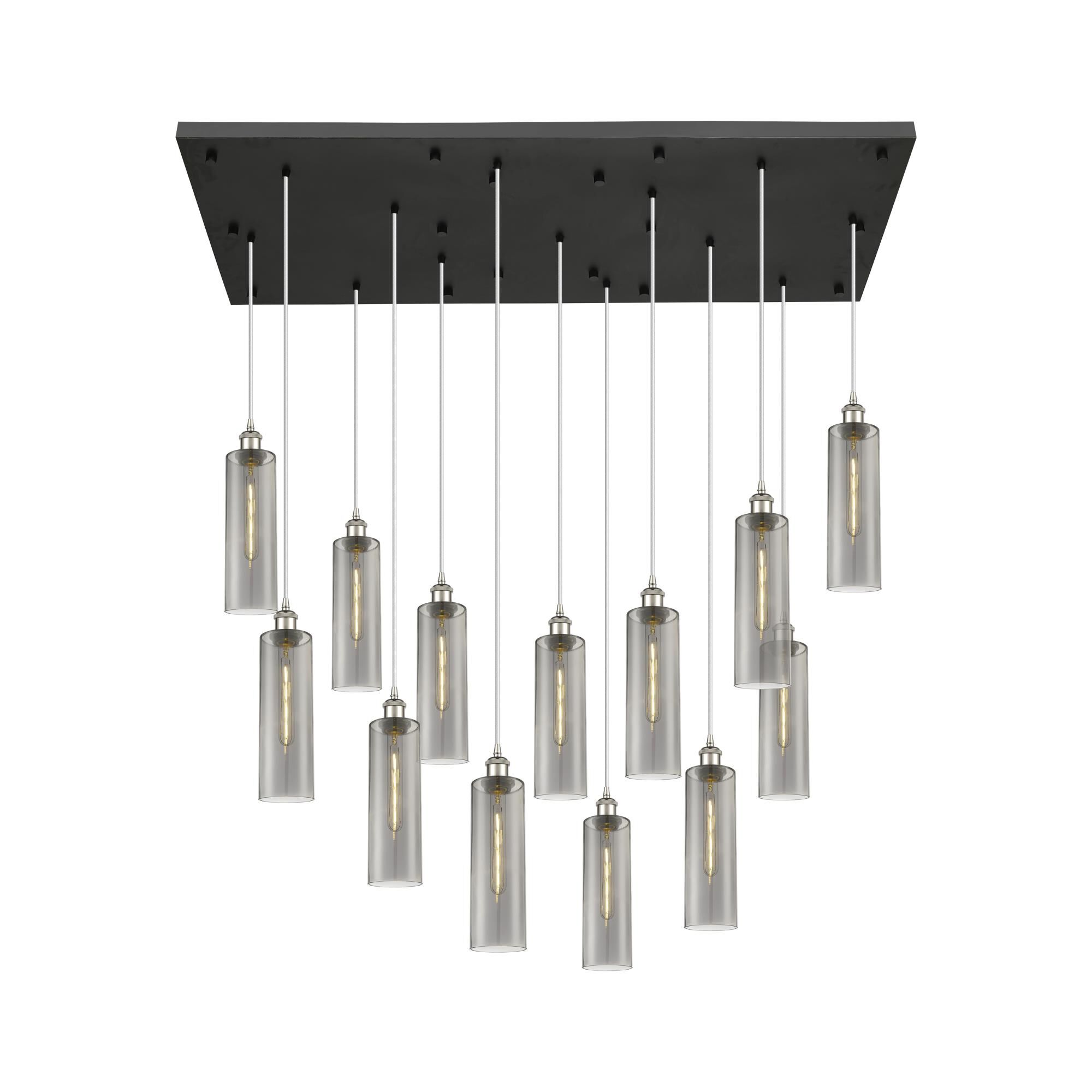 Shown in Polished Nickel finish and Light Smoke shade