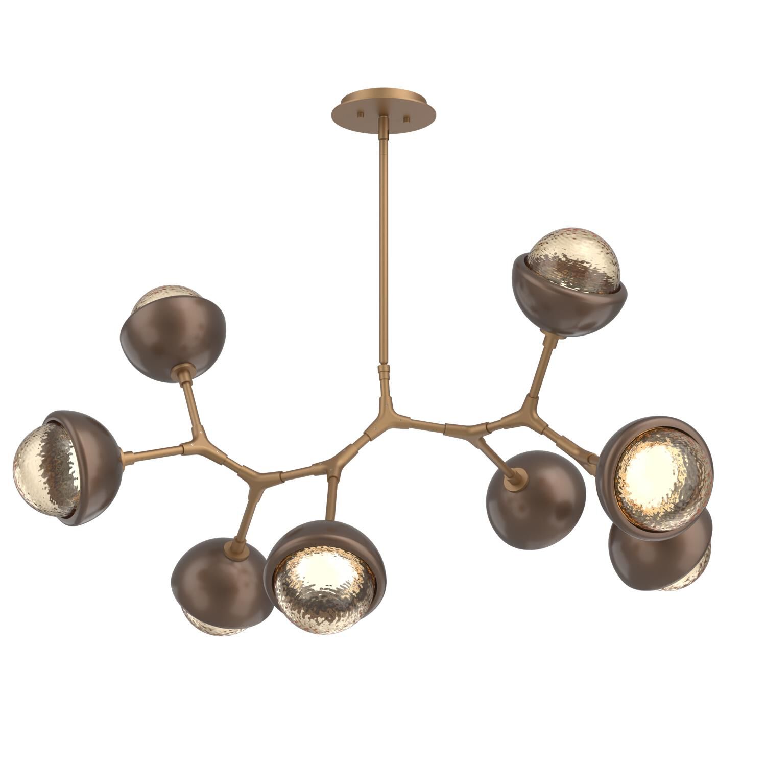 Levi Wilson Cabochon 38 Inch Linear Suspension Light by Hammerton Studio