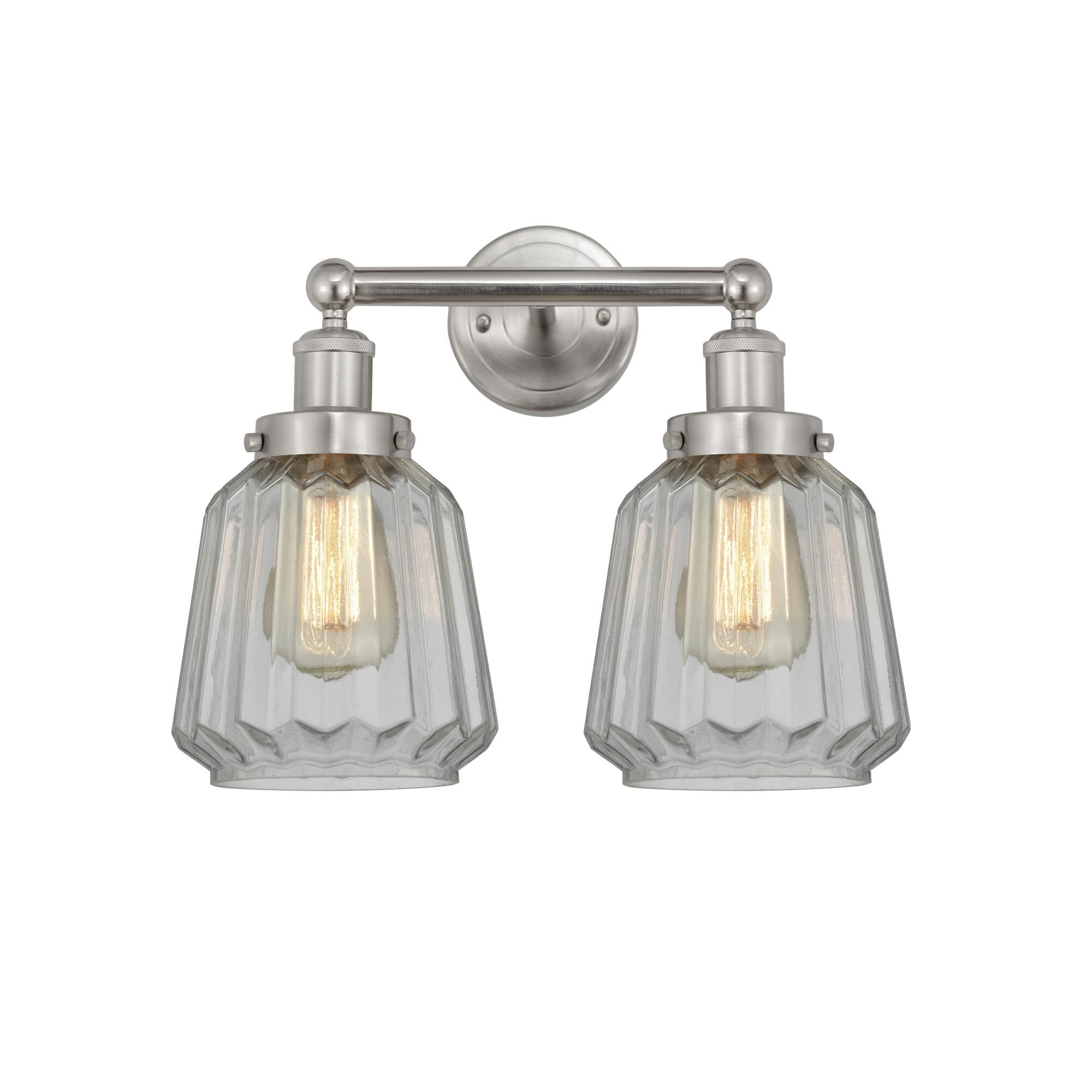 Shown in Brushed Satin Nickel, Matte White finish and Matte White glass and Matte White Glass shade