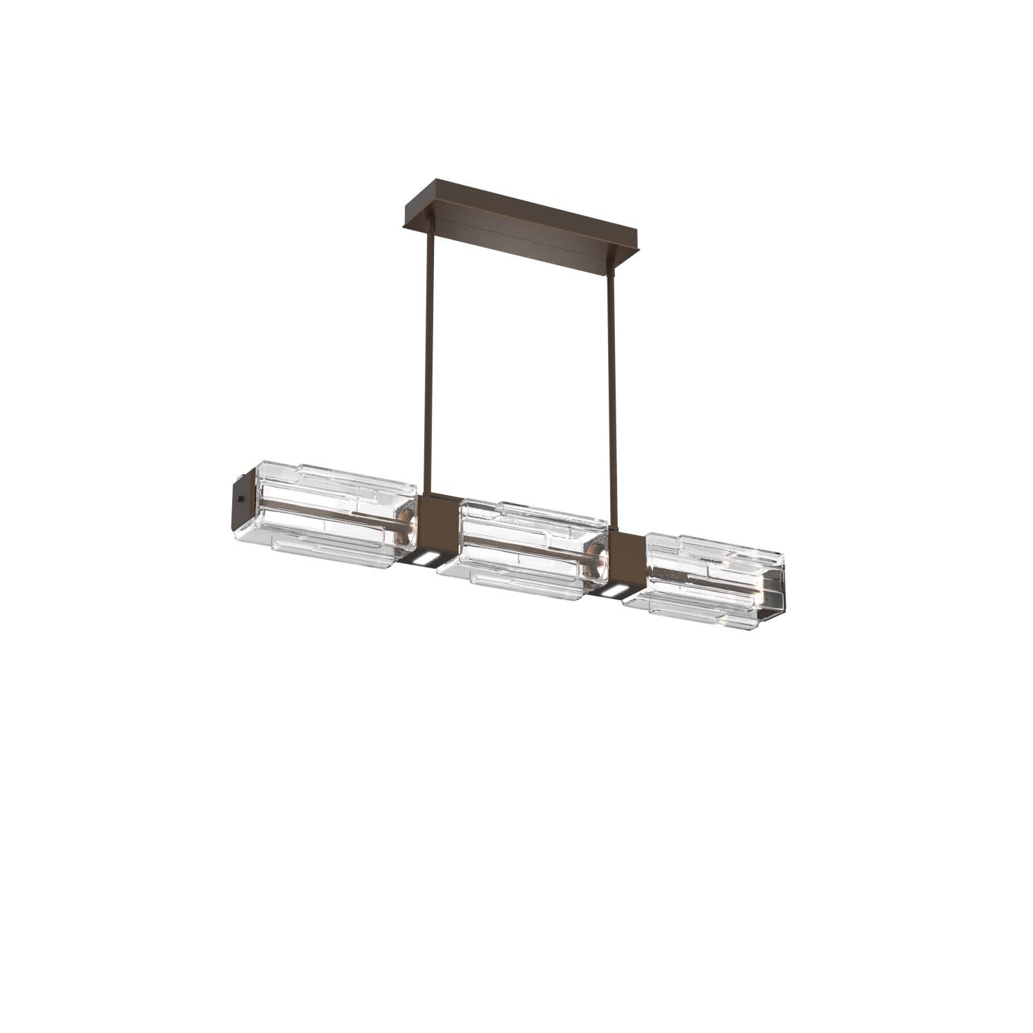 Levi Wilson Ledgestone 41 Inch 16 Light LED Linear Suspension Light by Hammerton Studio