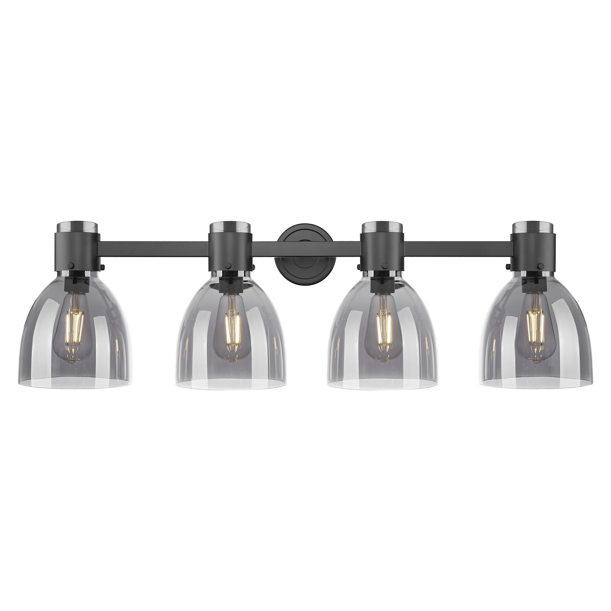 Shown in Matte Black finish and Light Smoke glass