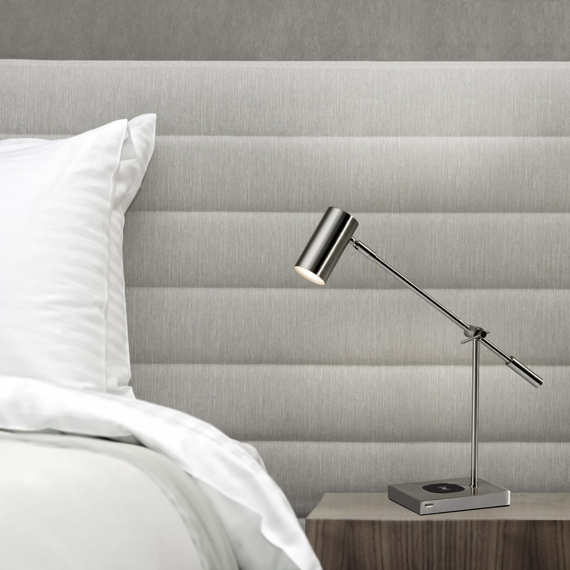 Shown in Brushed Steel finish and Brushed Steel shade