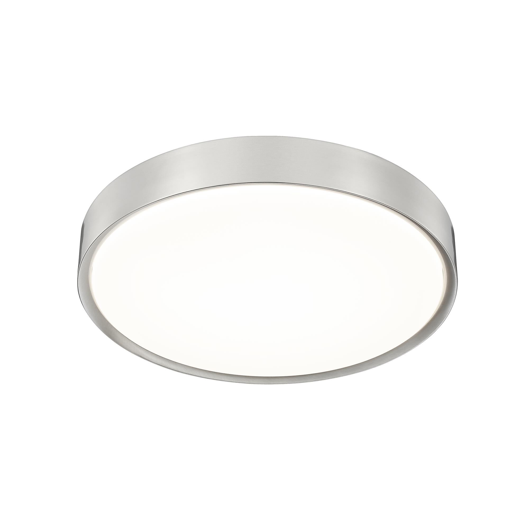 Shown in Brushed Nickel finish and Frosted glass and Frosted shade