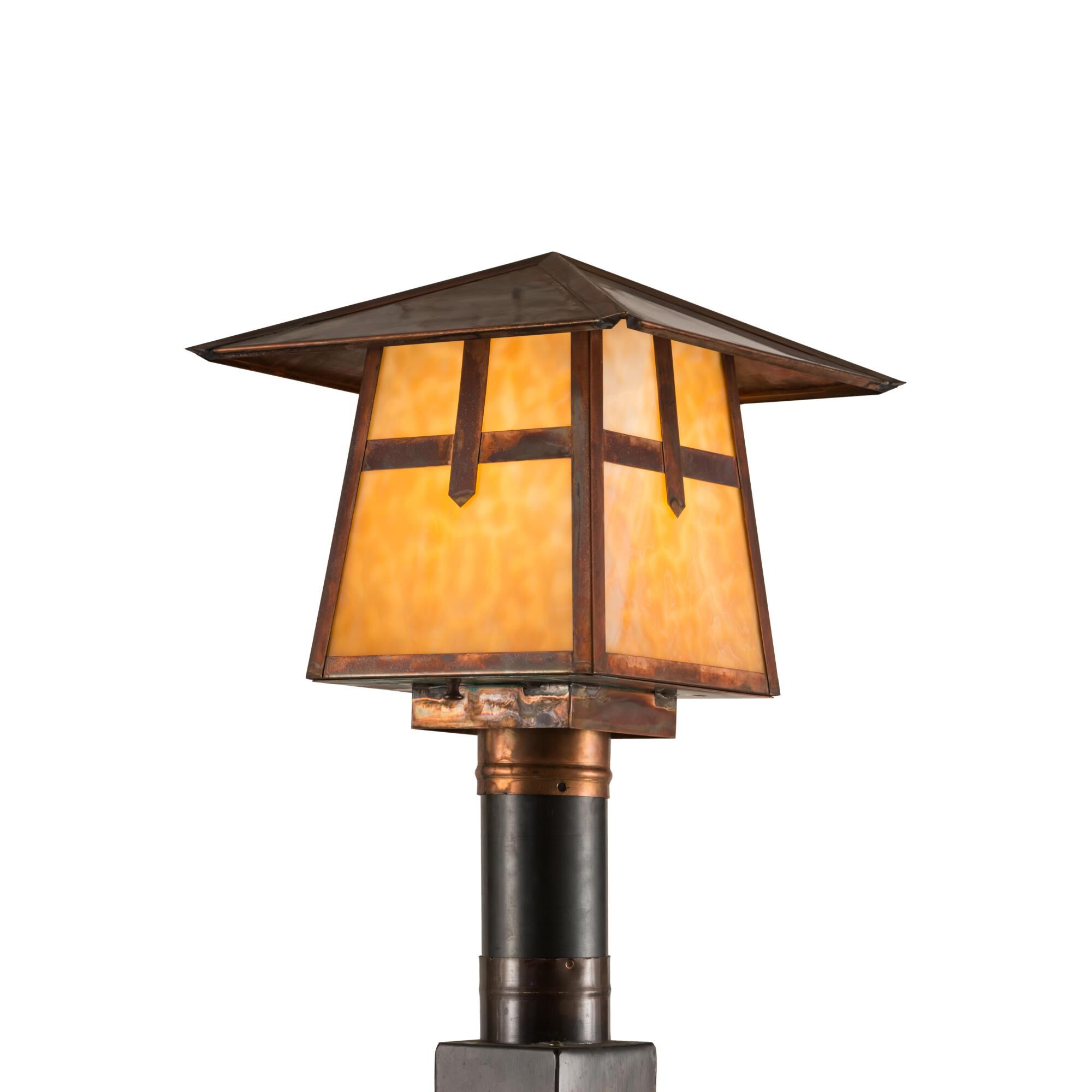 13 Inch Tall 1 Light Outdoor Post Lamp by Meyda Lighting