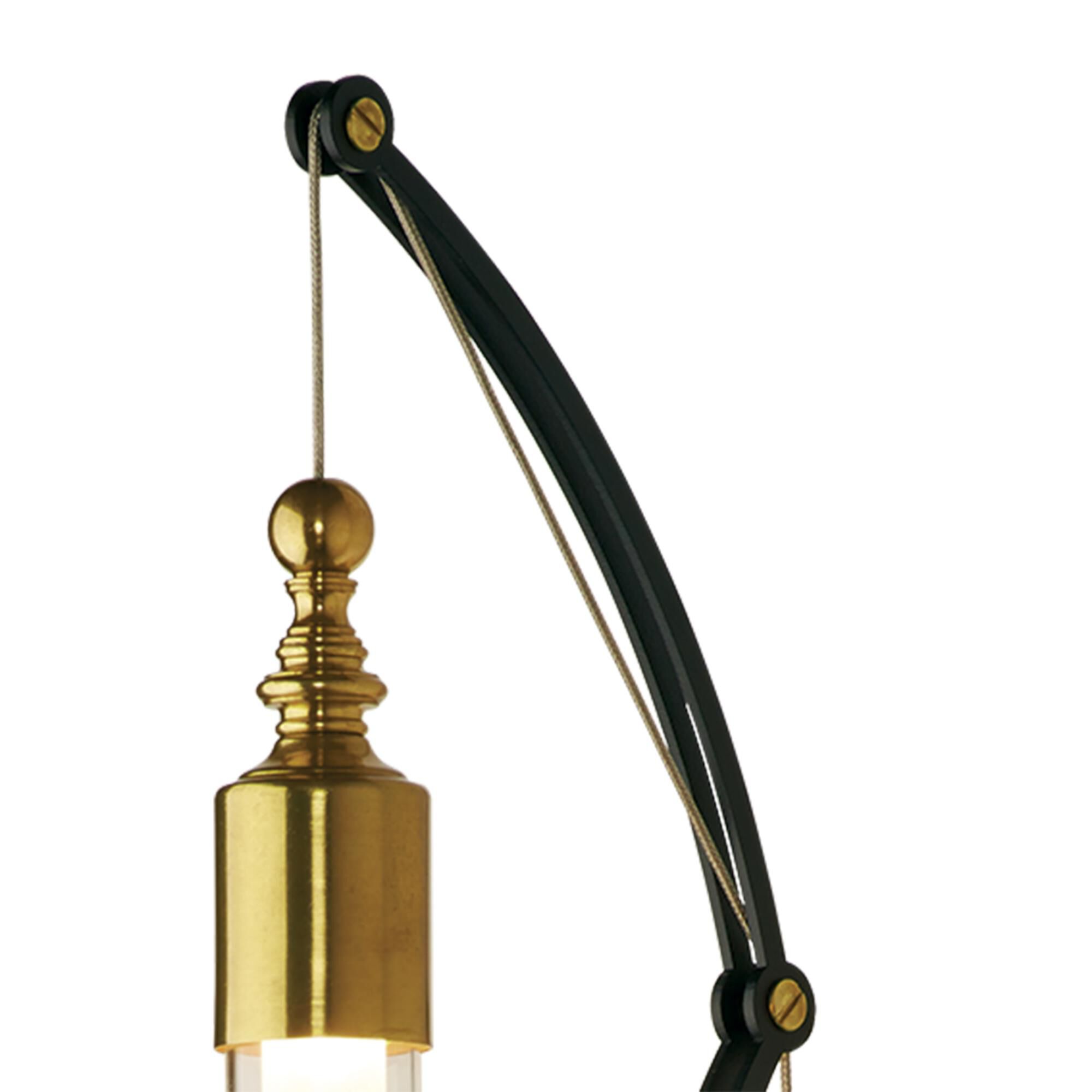 Shown in Brass with Black finish and Clear  With Fros glass