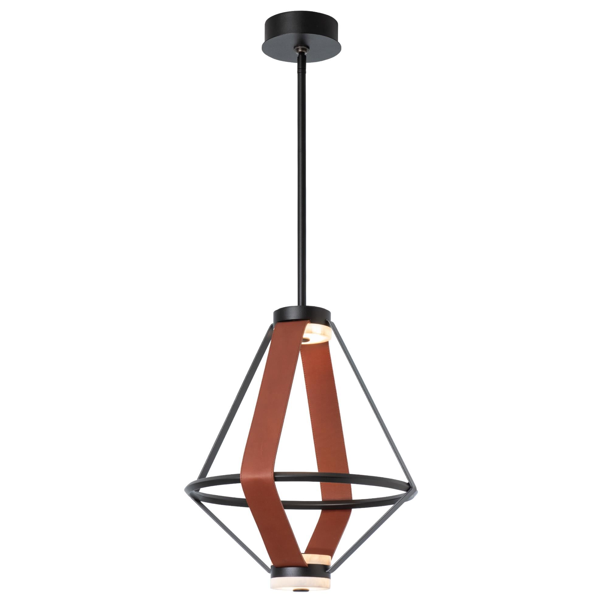 Shown in Black finish and Chestnut Leather accent