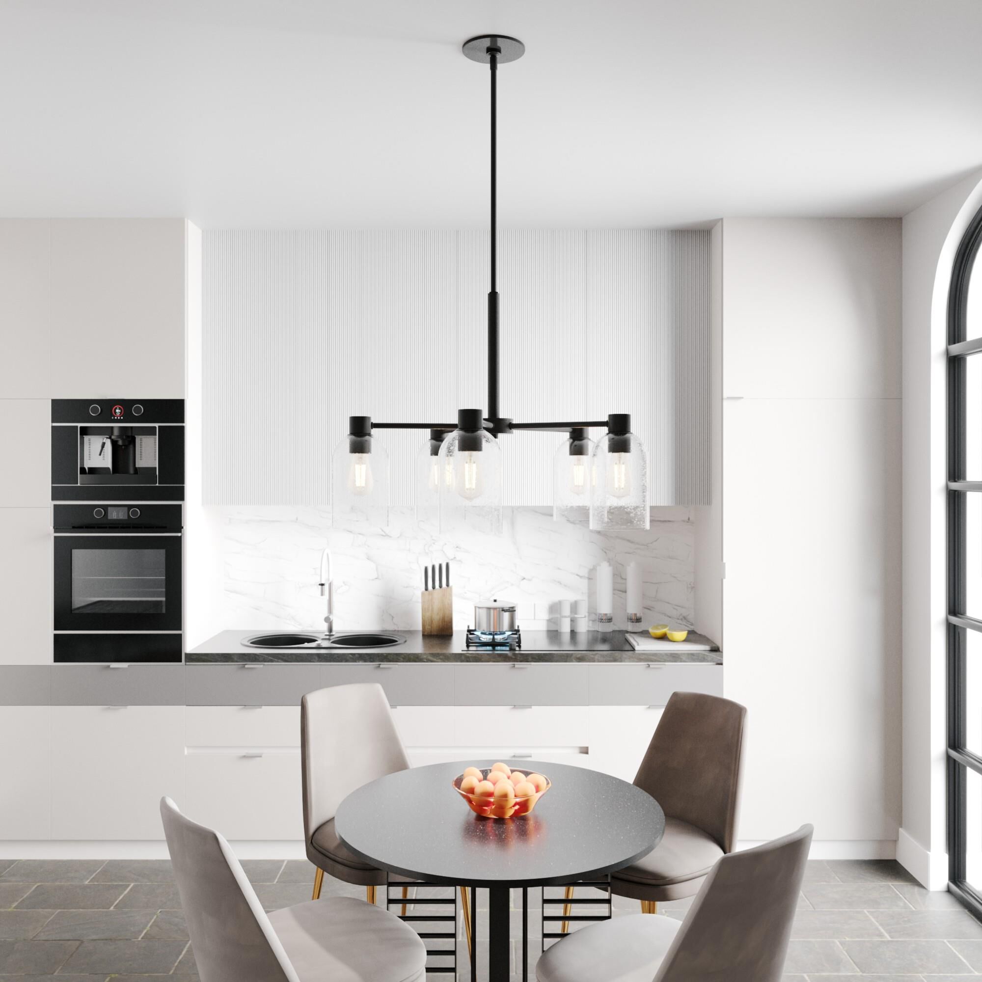 Shown in Noble Bronze finish and Clear Seeded glass