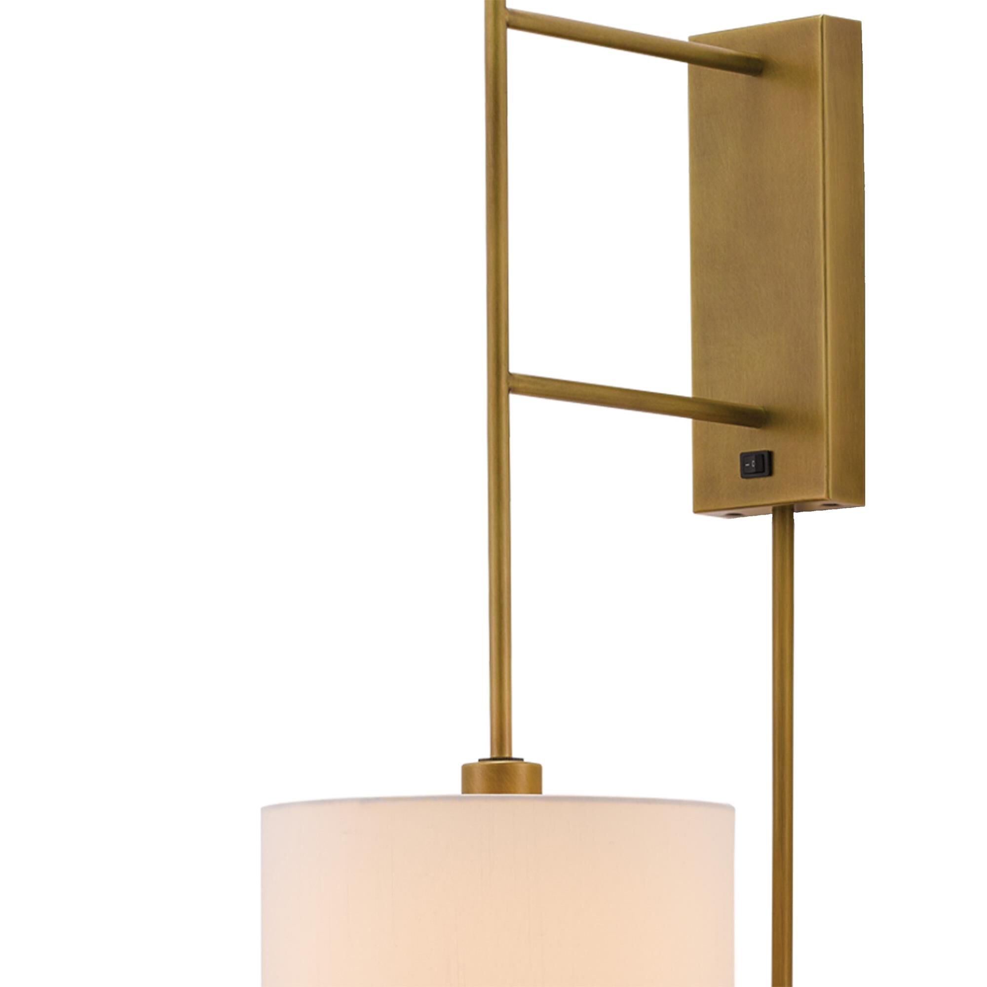Shown in Antique Brass finish and Included shade
